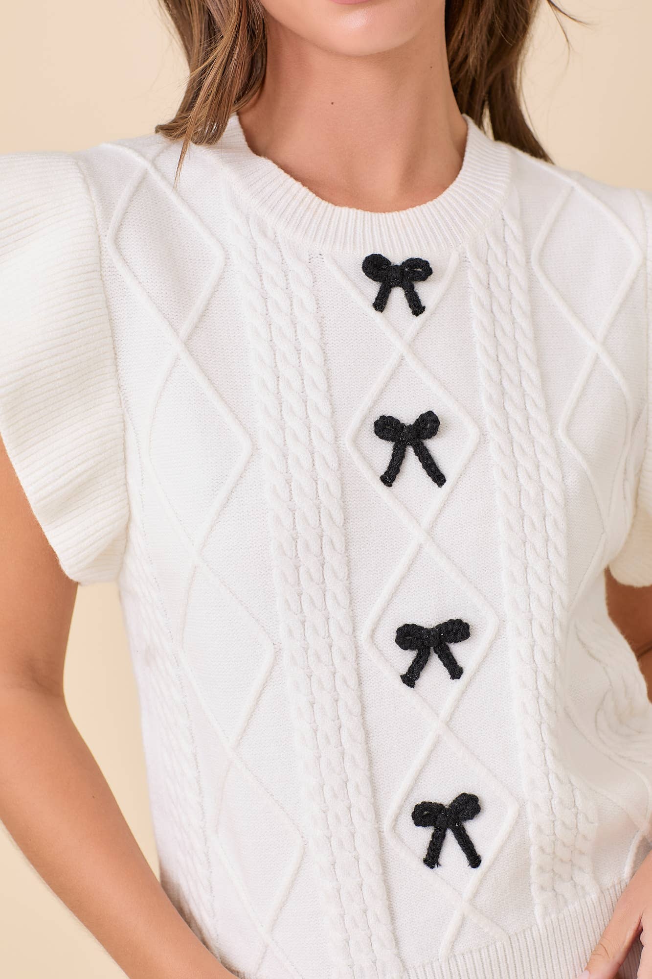 Bowtastic Ruffle Sleeve Sweater - BFF Here