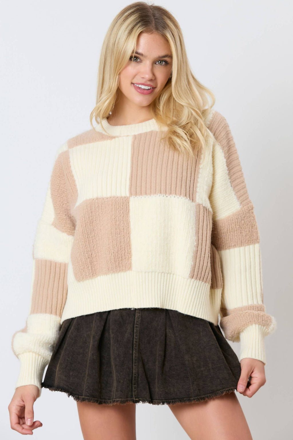 Color Block Long Sleeve Sweater Top - Preorders - BFF Here