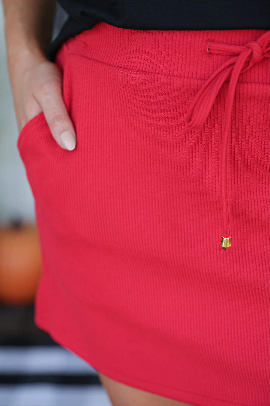 PREORDER: Well Loved Ribbed Skort / Red by Jess Lea (ETA: End of August) - BFF Here