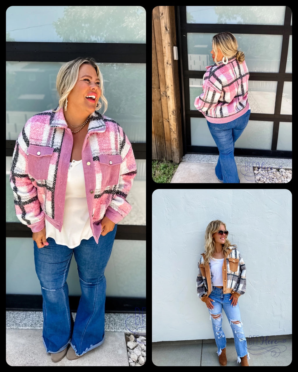 PREORDER: Chic Plaid Shaket: Your New Wardrobe Essential / Choice of Color (Ships Middle of November) - BFF Here