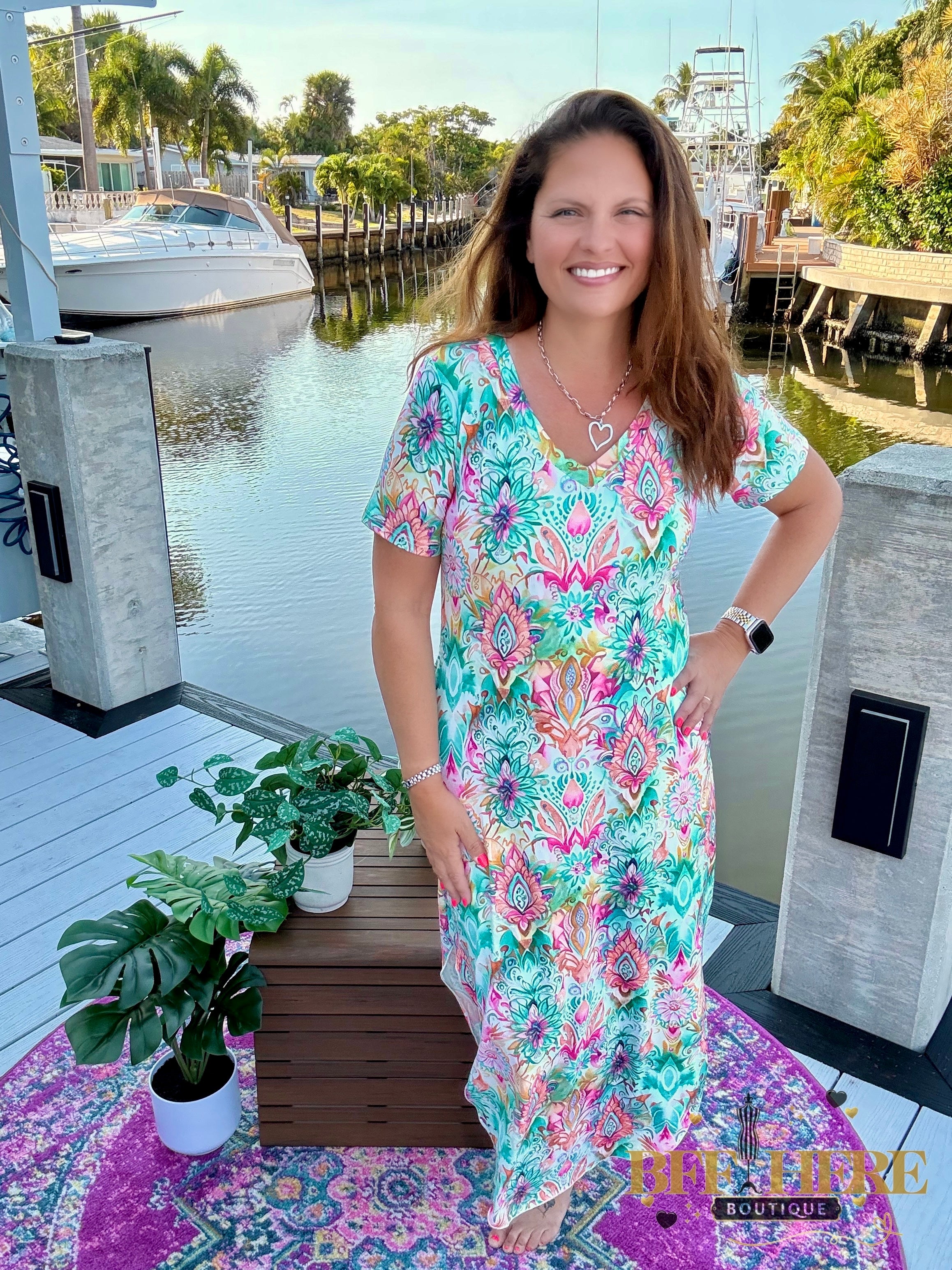 Pink Skies Maxi Dress by Sterling Kreek - BFF Here