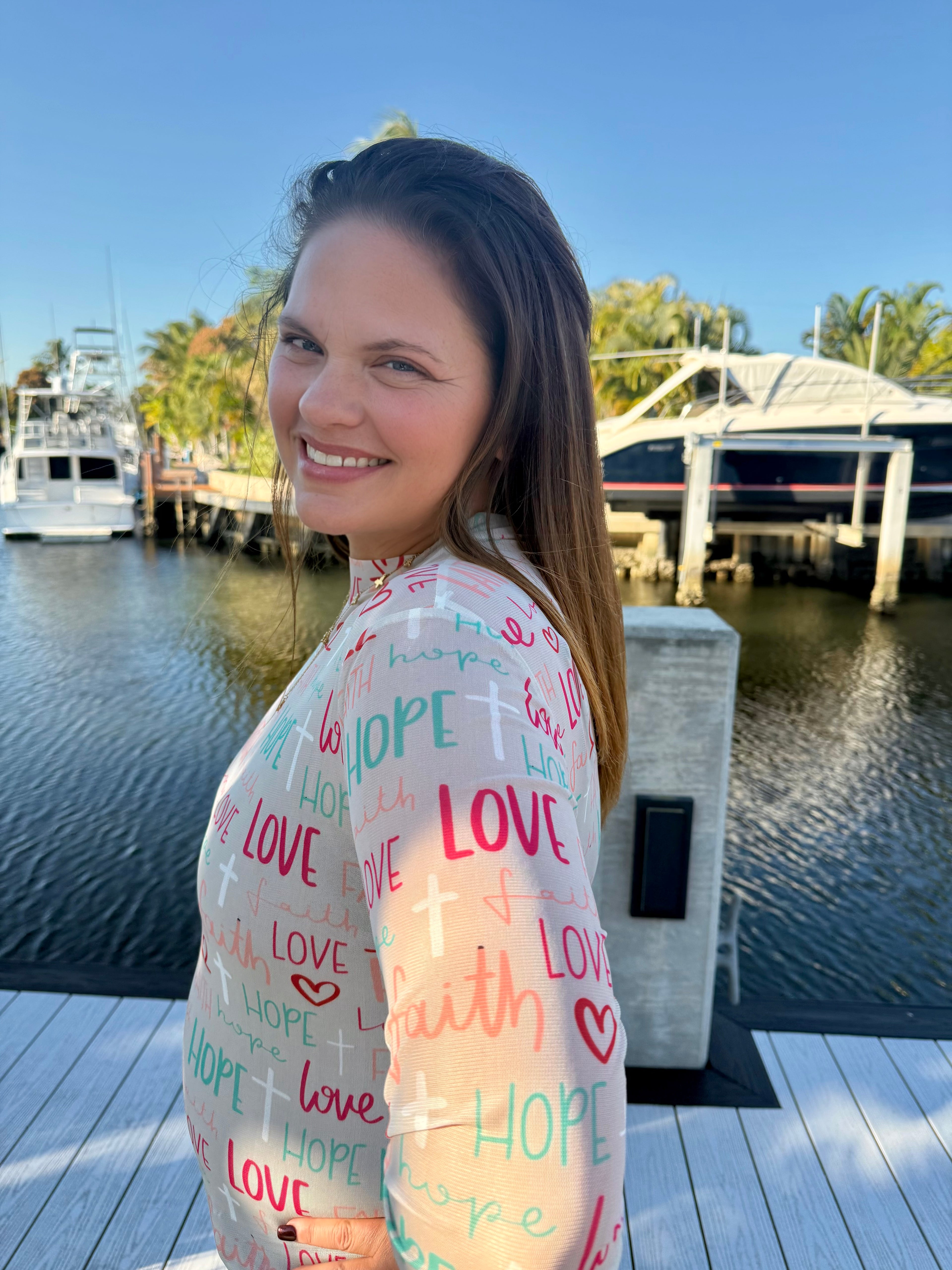 Faith Hope Love Mesh Top by Sterling Kreek - BFF Here