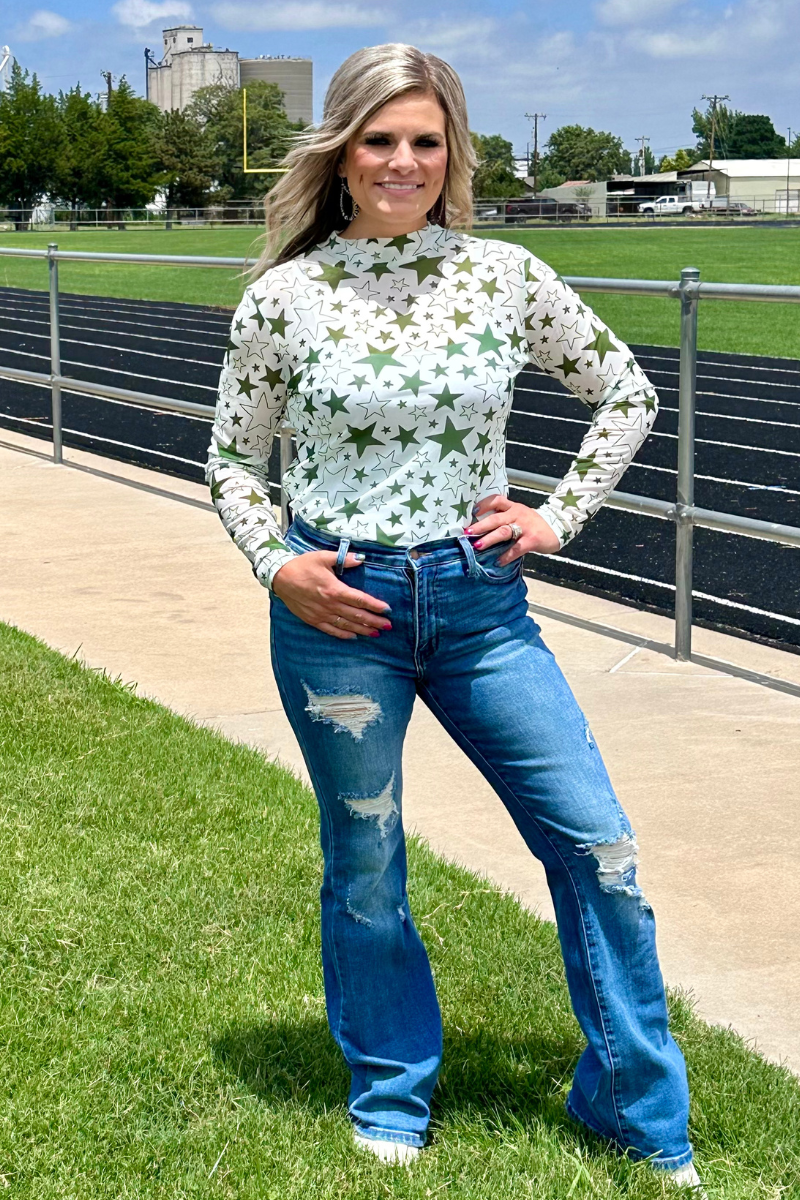 Go Team Go Green Mesh Top by Sterling Kreek - BFF Here
