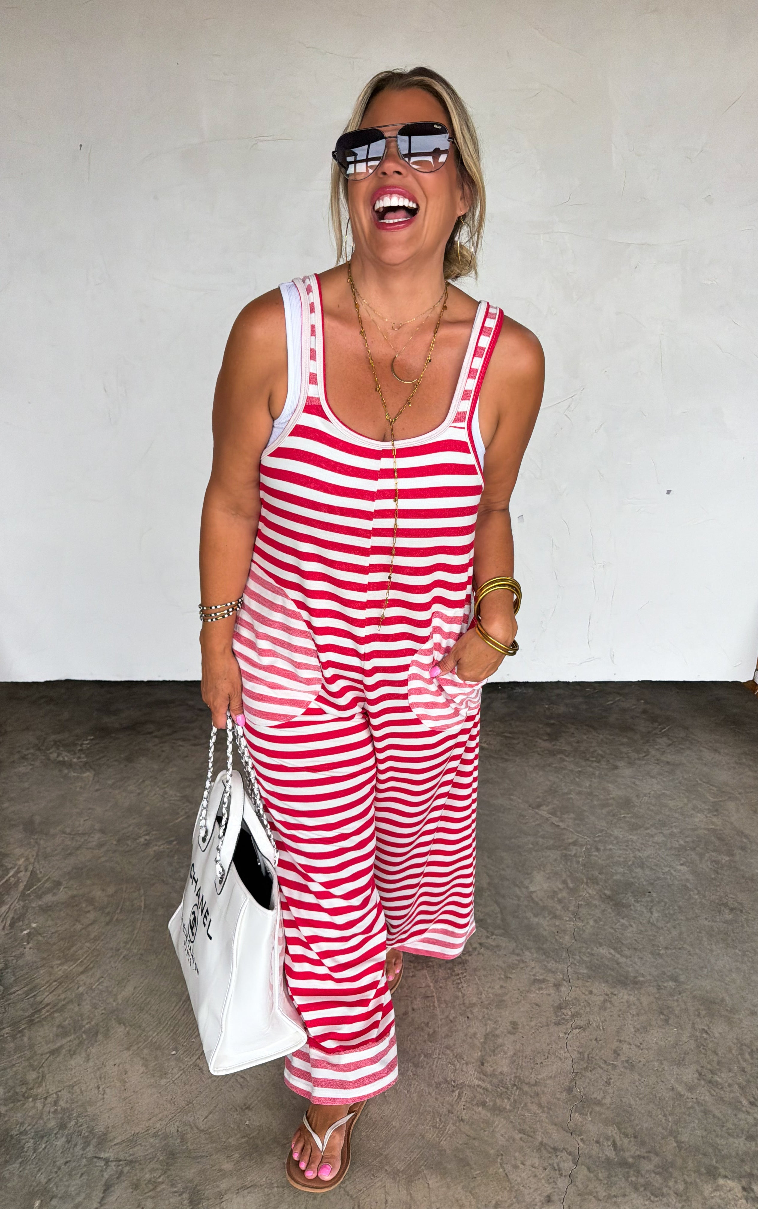 PREORDER- Ricki Stripe Terry Romper by Blakeley (ETA: August) - BFF Here