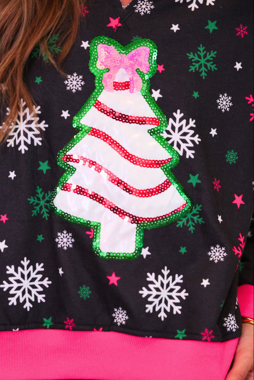 PREORDER: Foil Bow Christmas Treat Snowflake Pullover by Jess Lea (ETA: September)