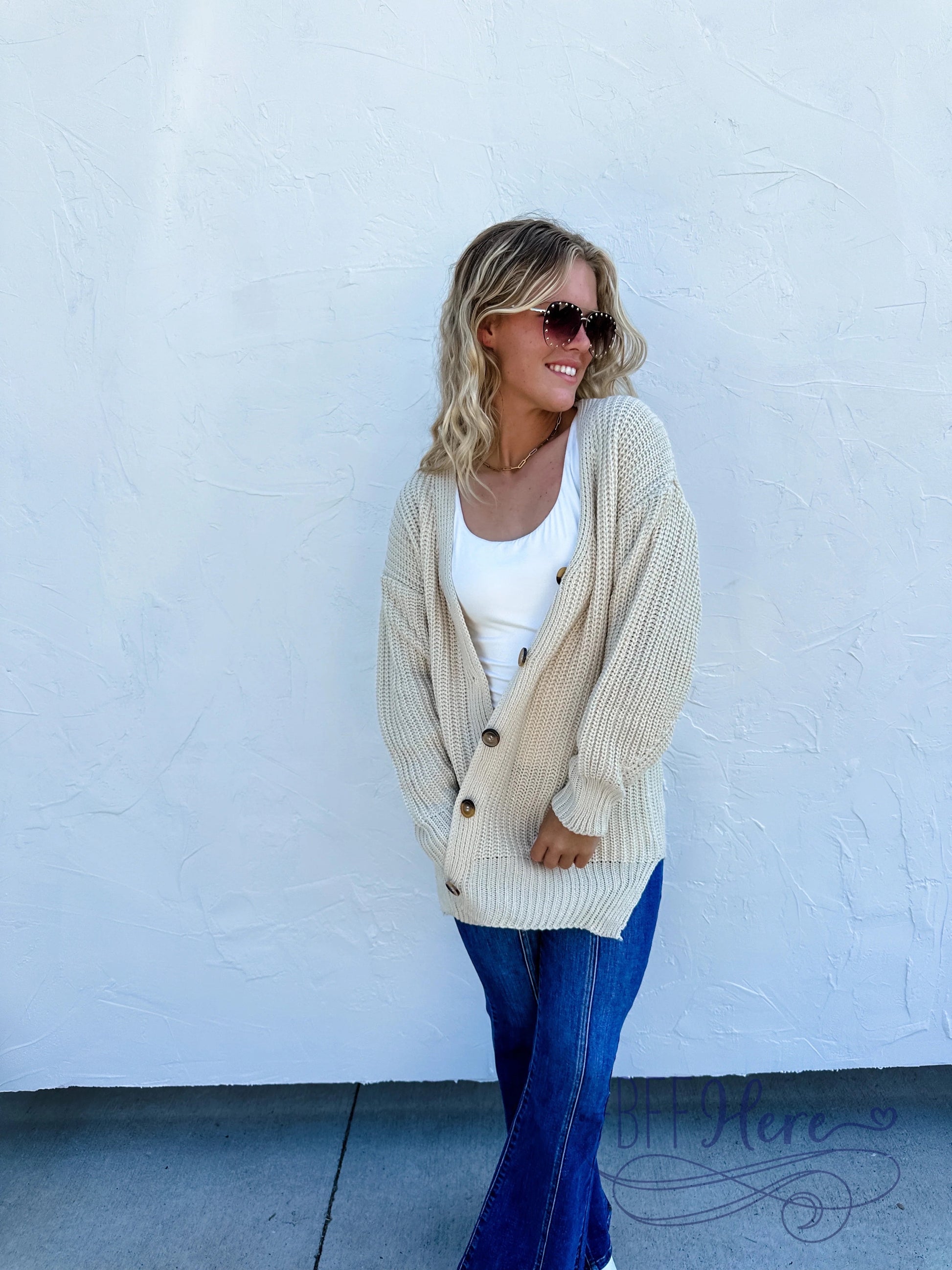 PREORDER-Cooper Boyfriend Cardigan / Choice of Color (Ships Middle of December) - BFF Here