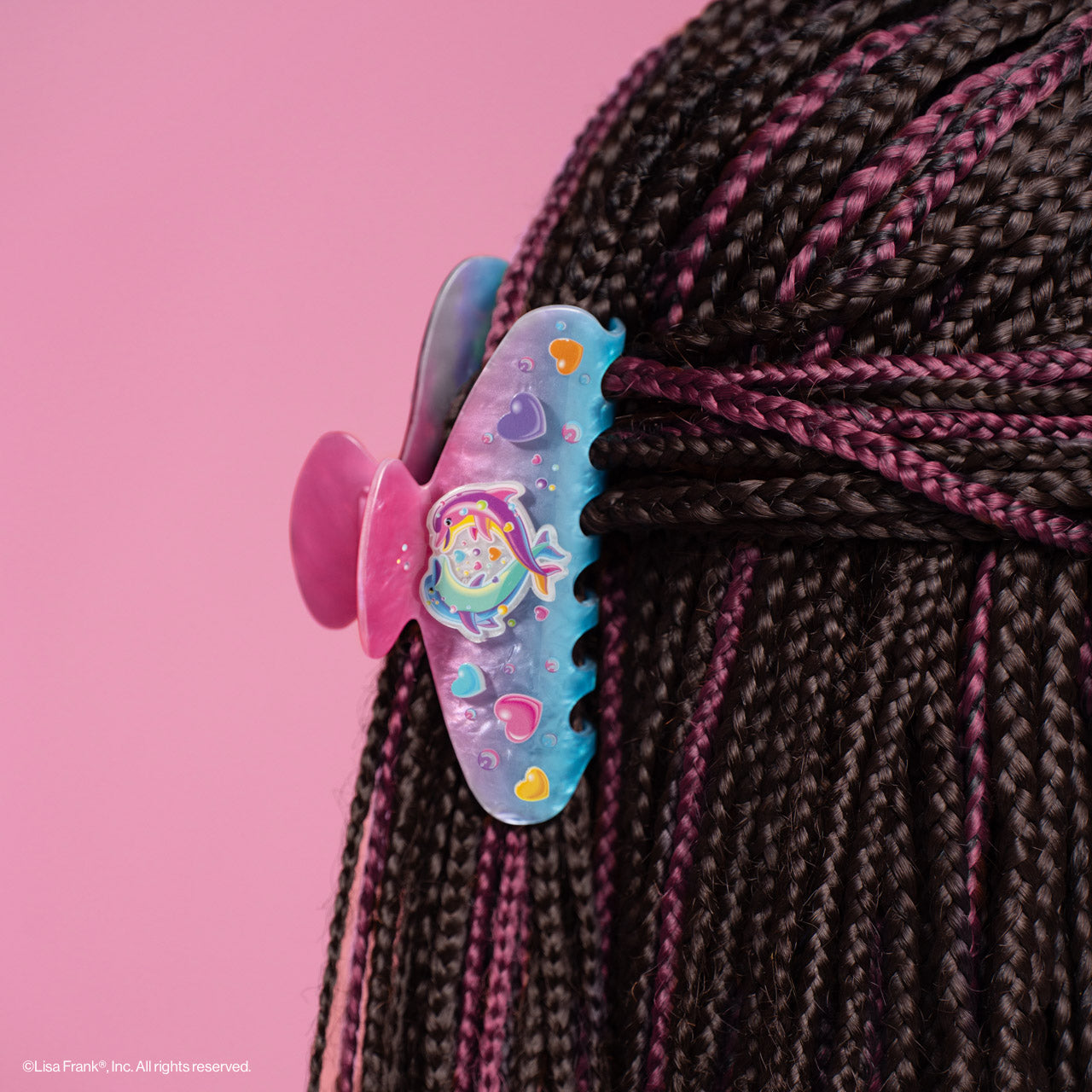 Lisa Frank X Kitsch Glitter Claw Clip in Dancing Dolphins™