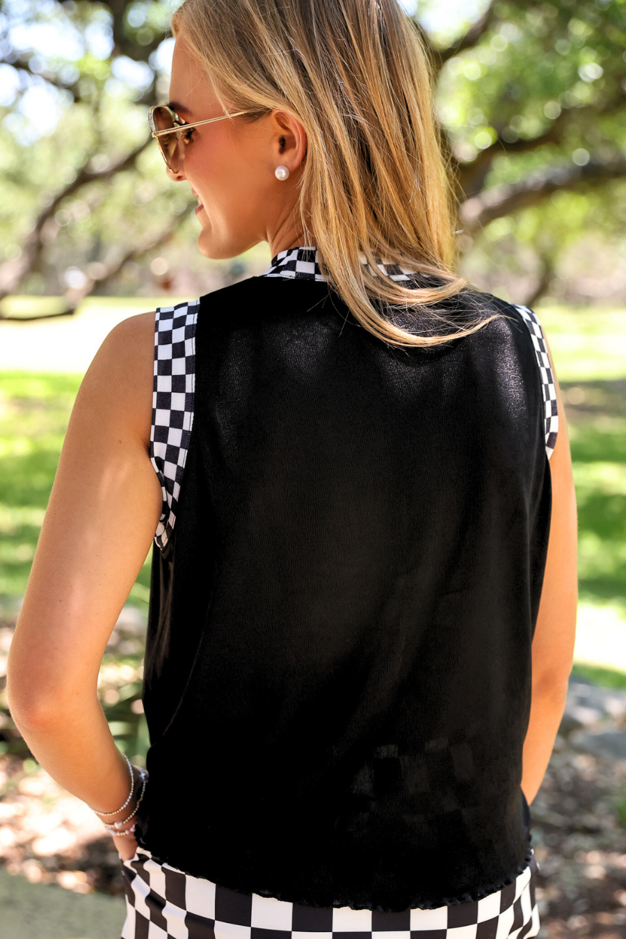 PREORDER: Checkmate Ribbed Tank / Black by Jess Lea (ETA: July)