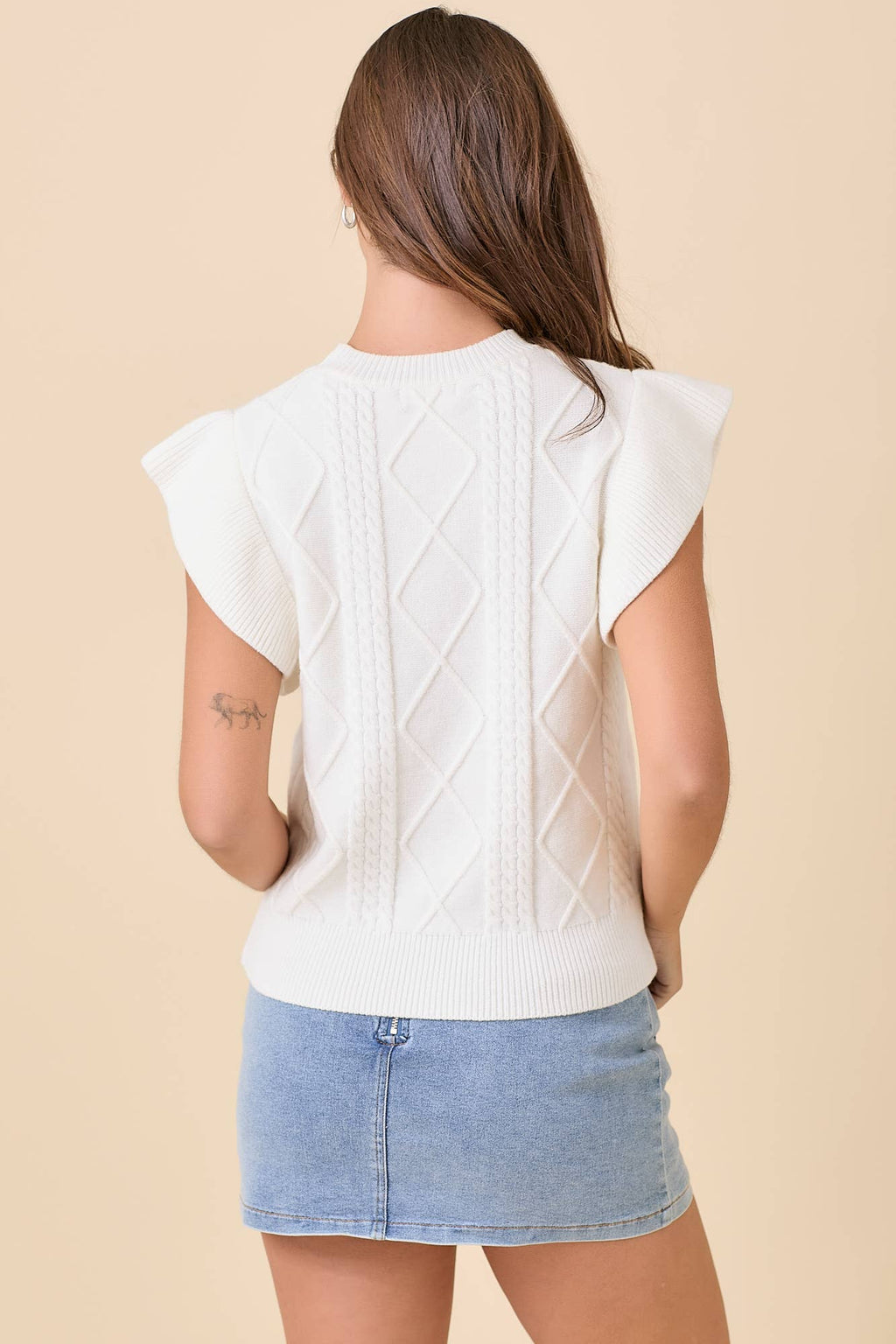 Bowtastic Ruffle Sleeve Sweater - BFF Here