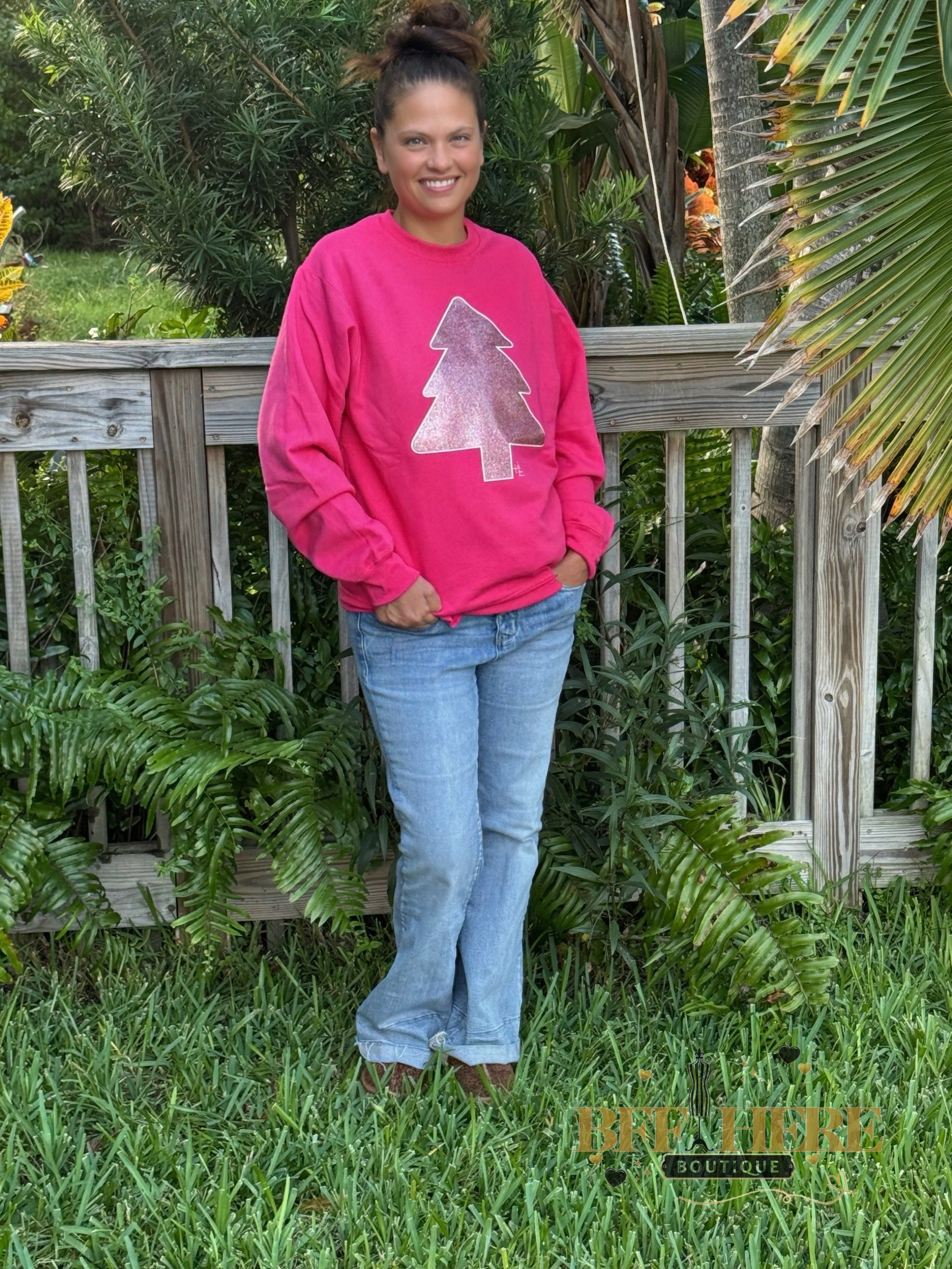 Oh Christmas Tree Sparkle Sweatshirt - BFF Here