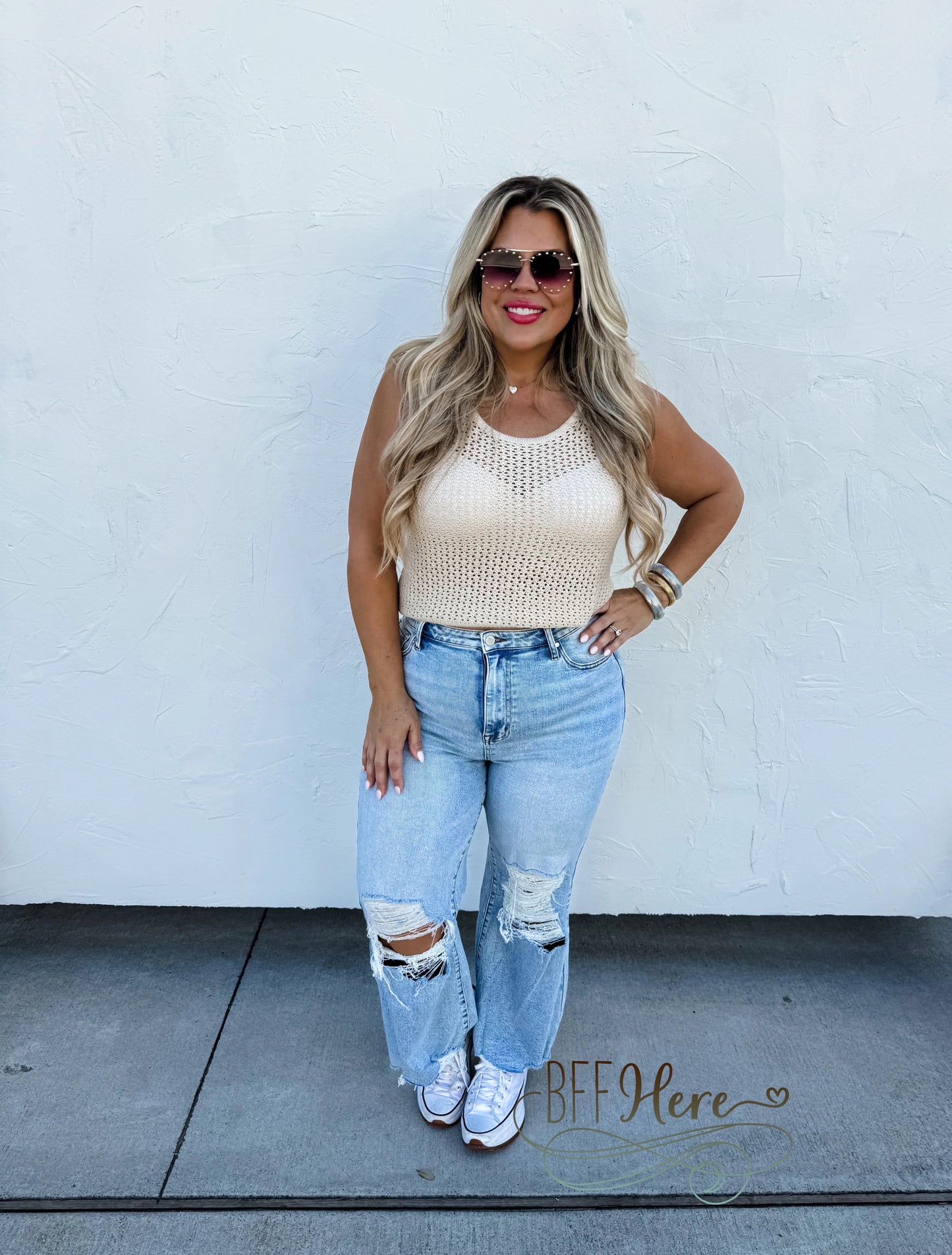 Hailey Distressed Crop Jeans by Blakeley - BFF Here