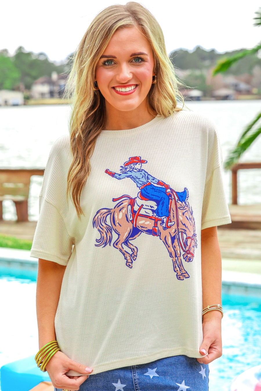 PREORDER- Rodeo Queen Waffle Tee - BFF Here