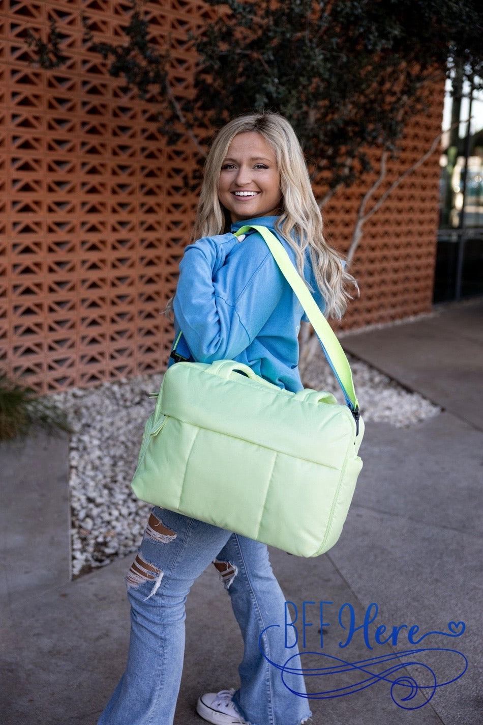 Fluffy Voyager: Quilted Puffer Duffle Bag / Choice of Color - BFF Here