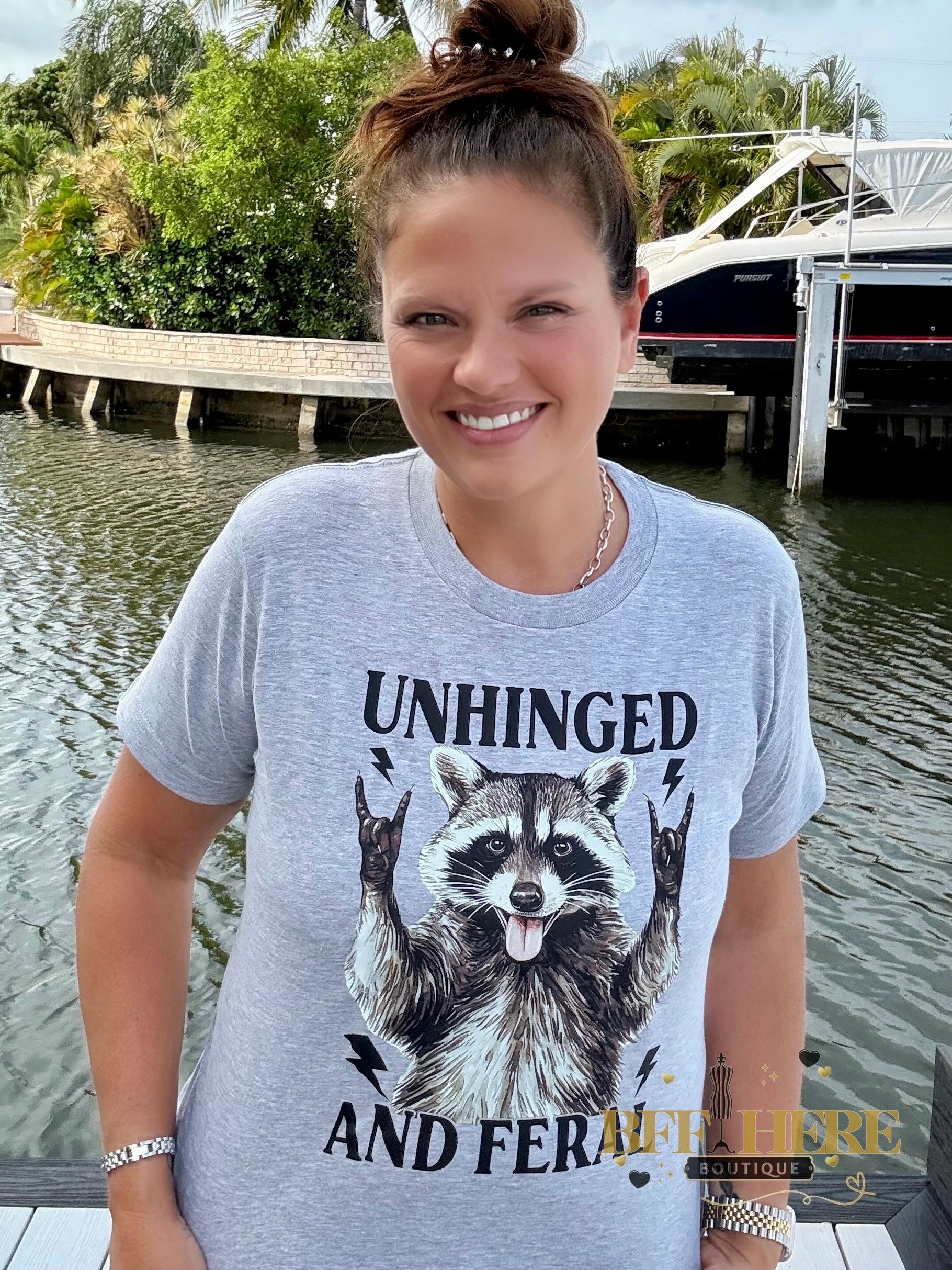 Unhinged And Feral  Tee - BFF Here