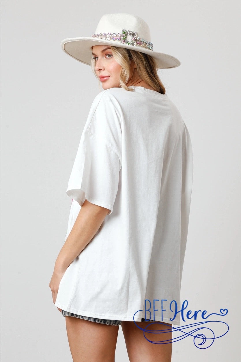 Wild & Stylish: Color Block Cheetah Tee Choice of Color - BFF Here