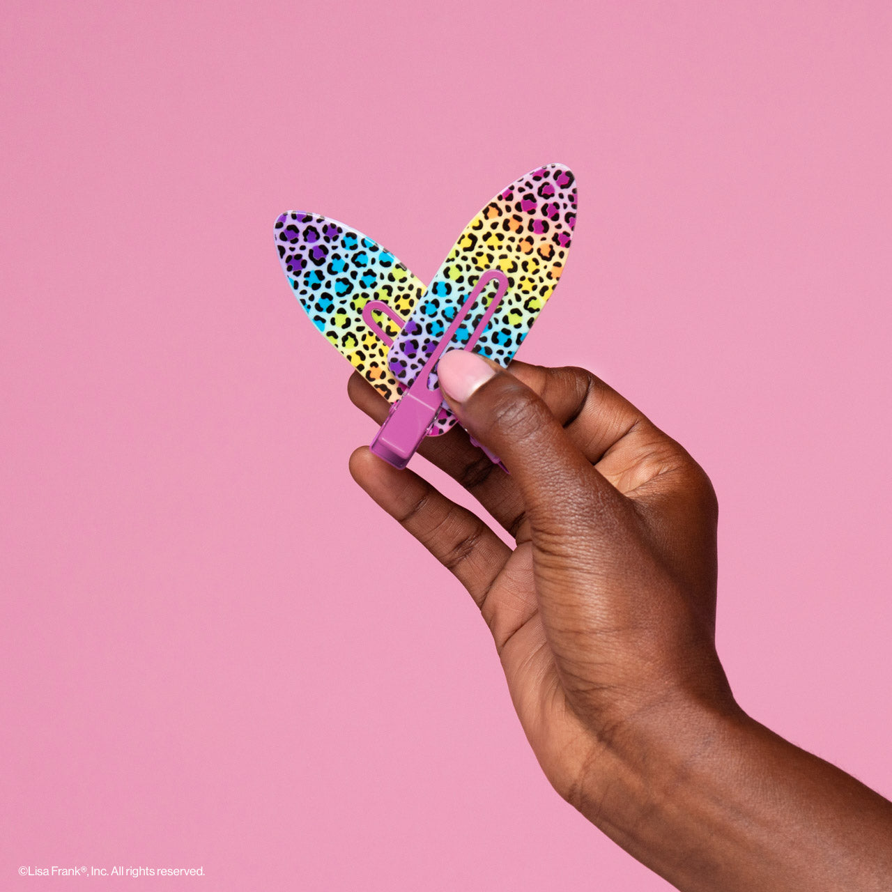 Lisa Frank X Kitsch Xl Creaseless Clips in Rainbow Leopard