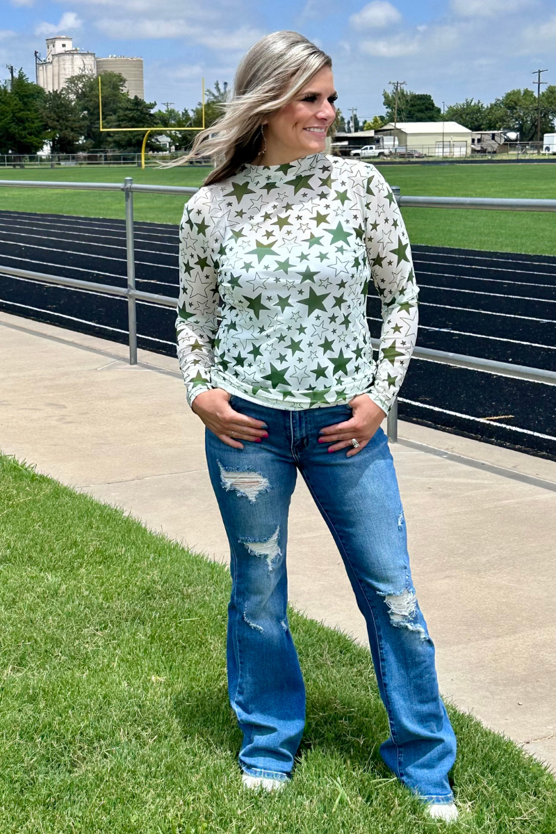 Go Team Go Green Mesh Top by Sterling Kreek - BFF Here