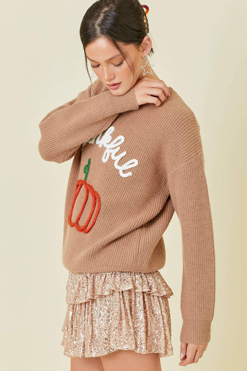 PREORDER: Thankful Threads Cozy Sweater (Ships Middle of September ) - BFF Here