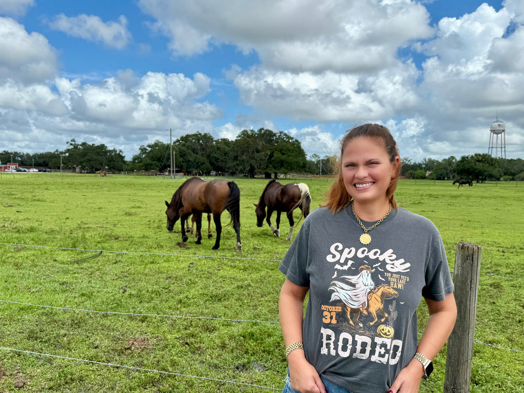 Spooky Rodeo Ghost Cowboy Tee - BFF Here