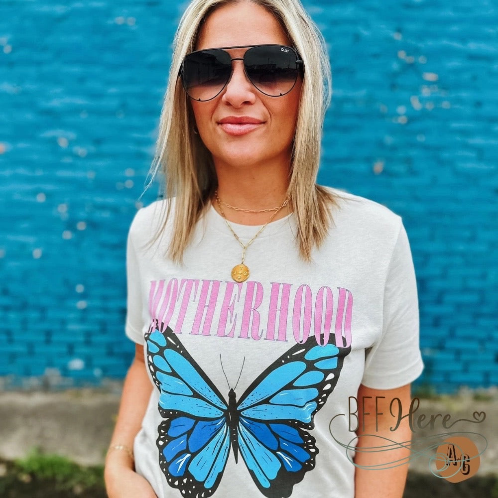 Motherhood Vibes: Butterfly Splash Tee - BFF Here