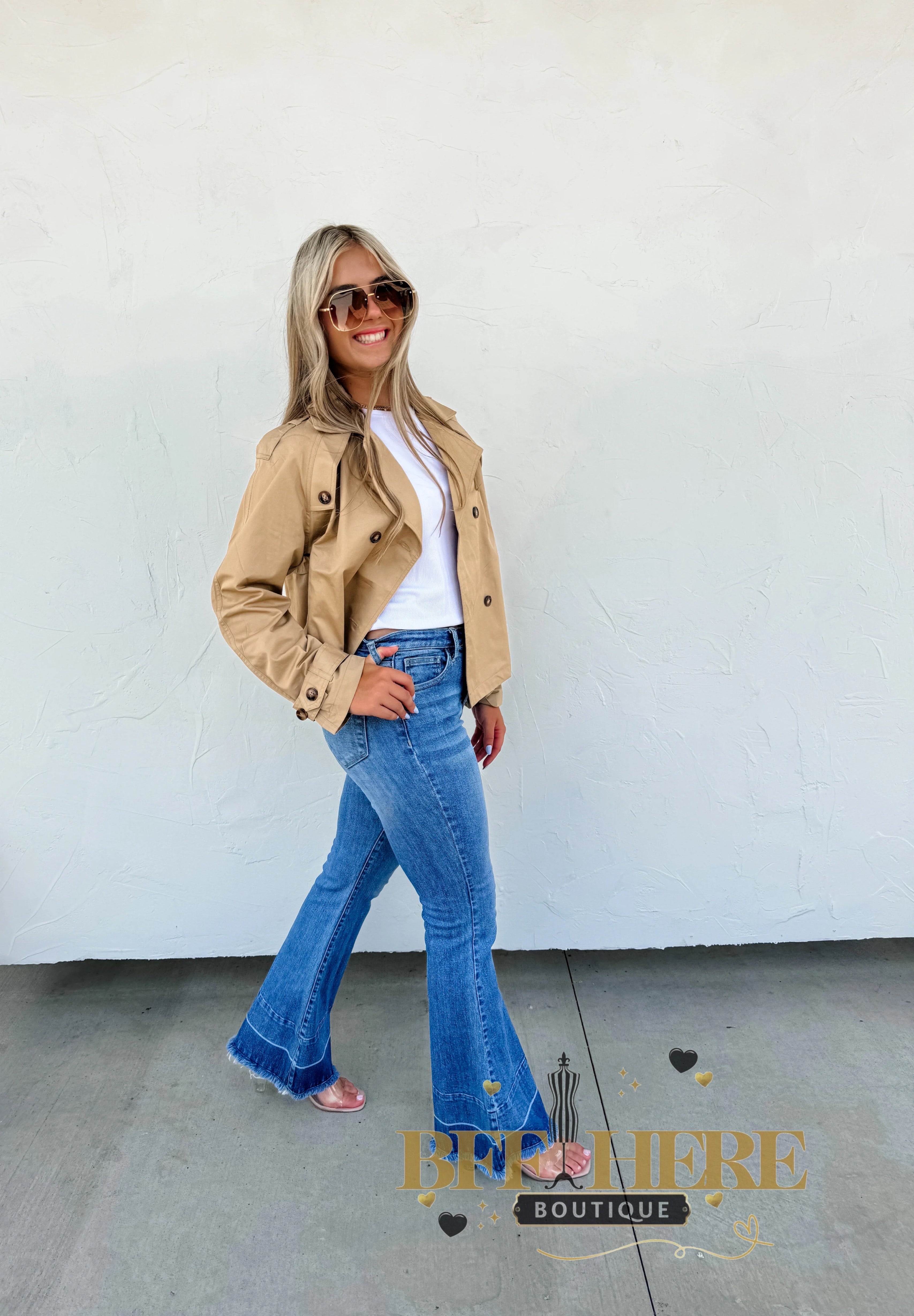 Rossi Crop Trench Coat by Blakeley - BFF Here