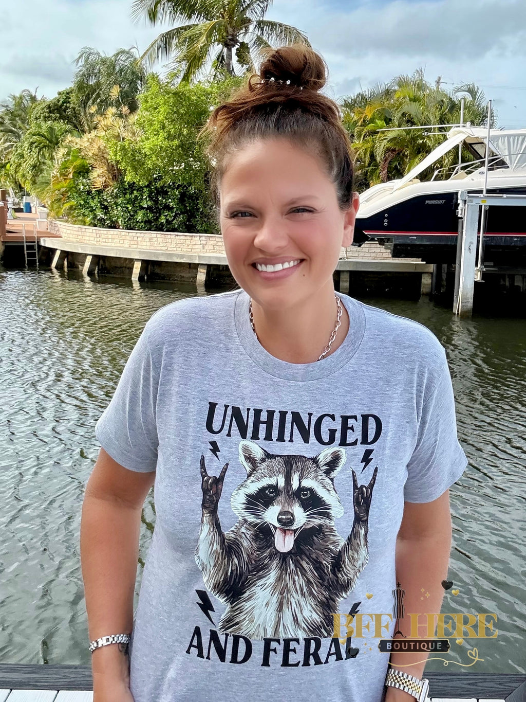 Unhinged And Feral  Tee - BFF Here
