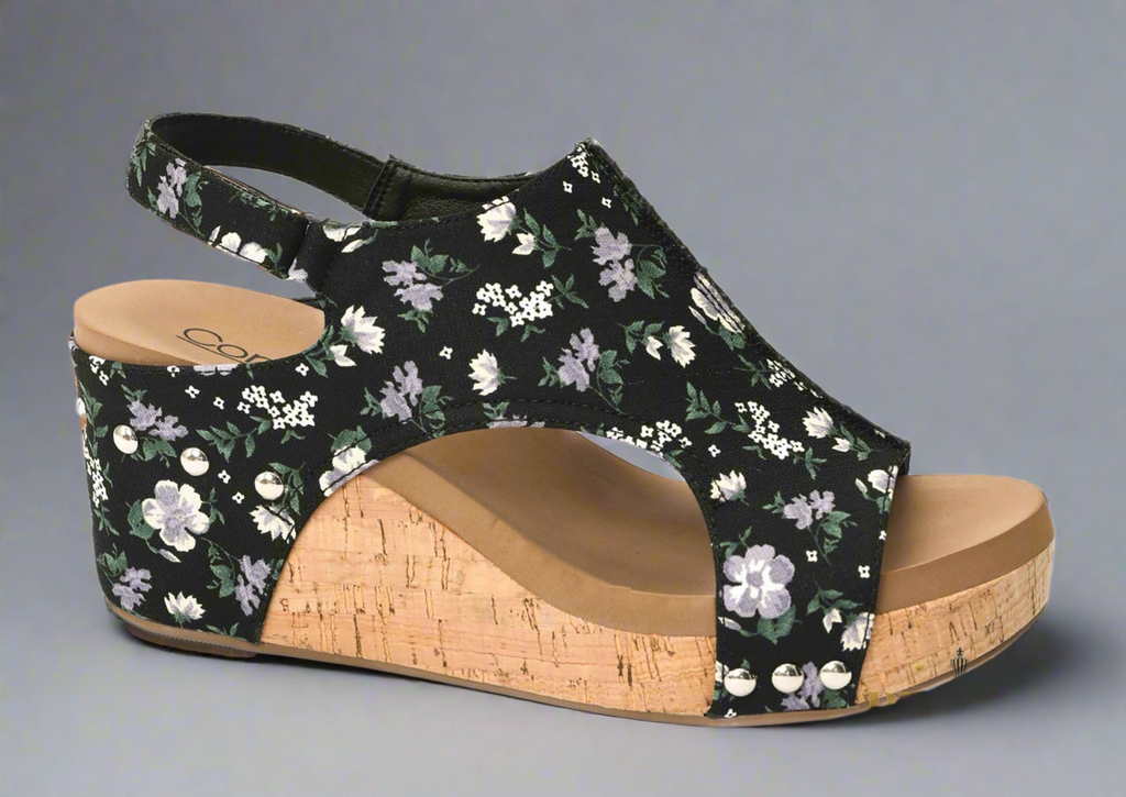 Carley - Black Floral by Corkys - BFF Here