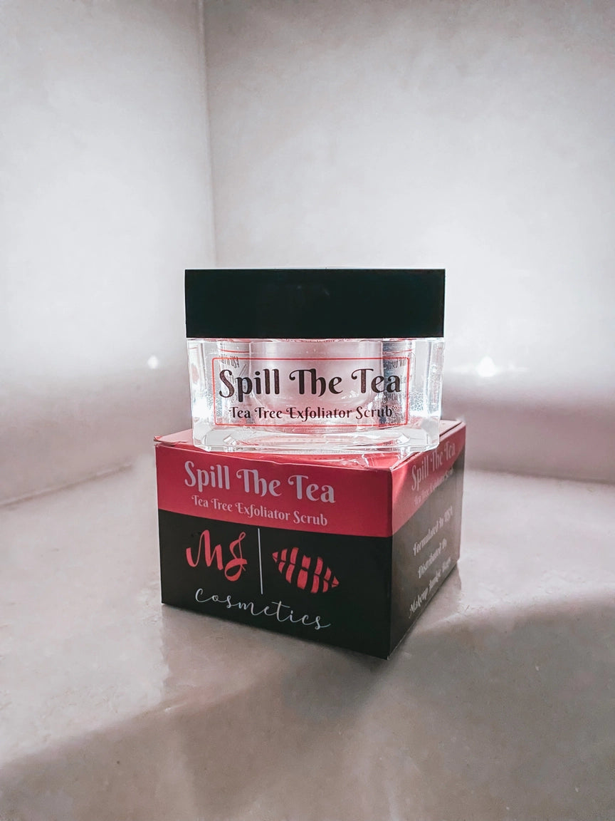 Mj Cosmetics Spill the Tea, Tea Tree Scrub by Makeup Junkie Bags - BFF Here