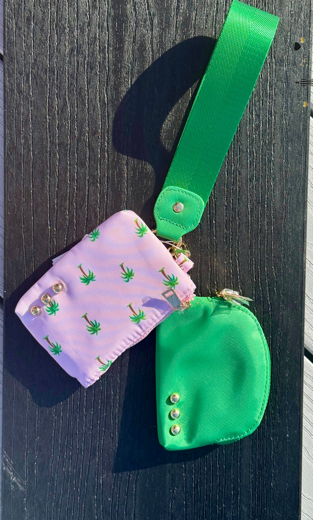 Summer Spritz Dual Pouch Wristlet by Pretty Simple / Choice of Color - BFF Here