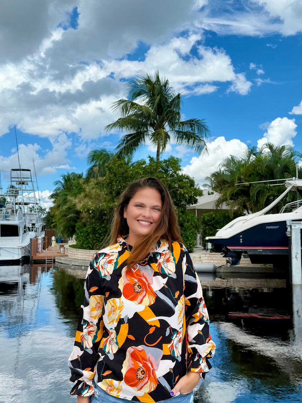 Bold Blooms Statement Top - BFF Here