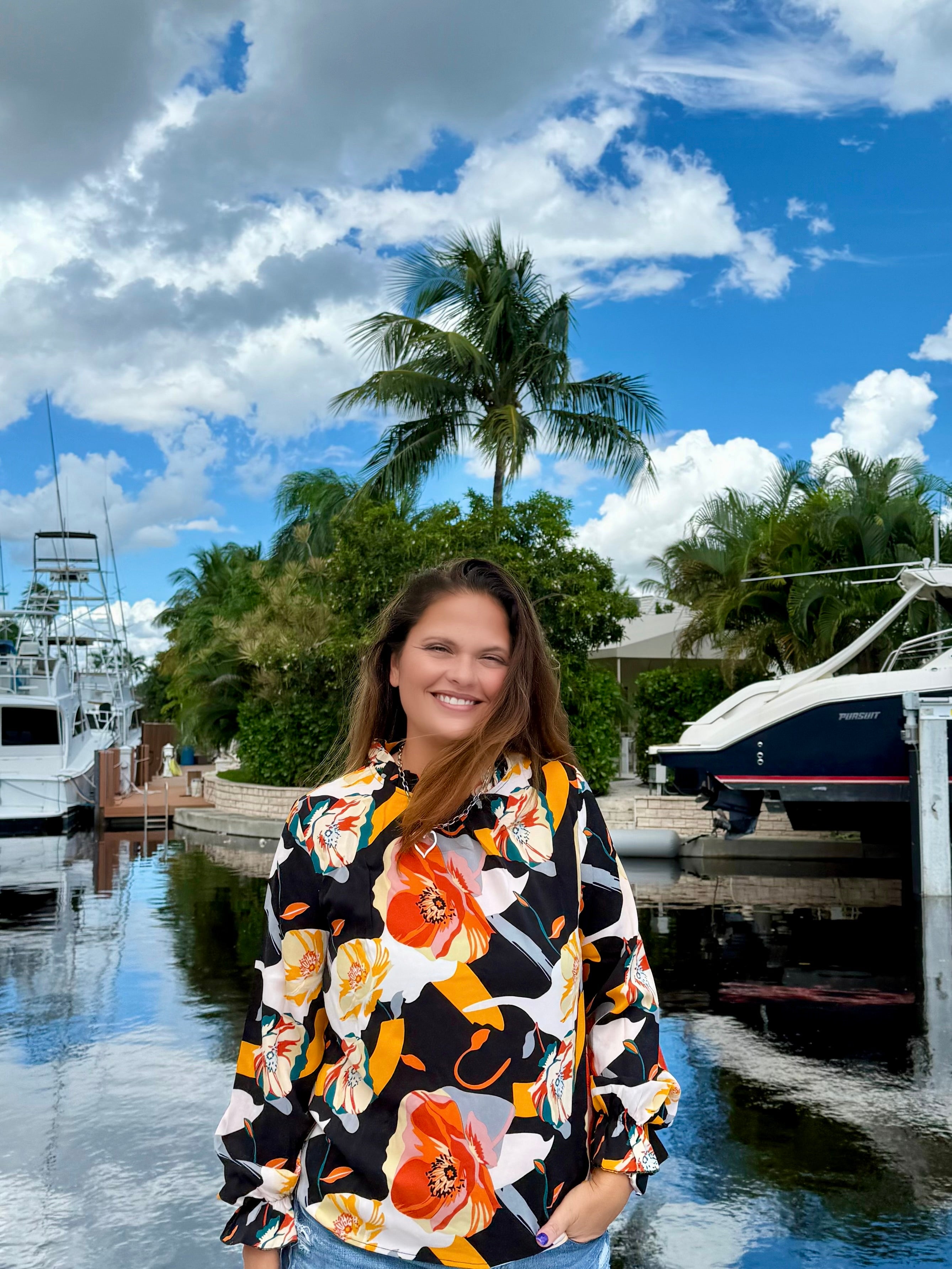 Bold Blooms Statement Top - BFF Here