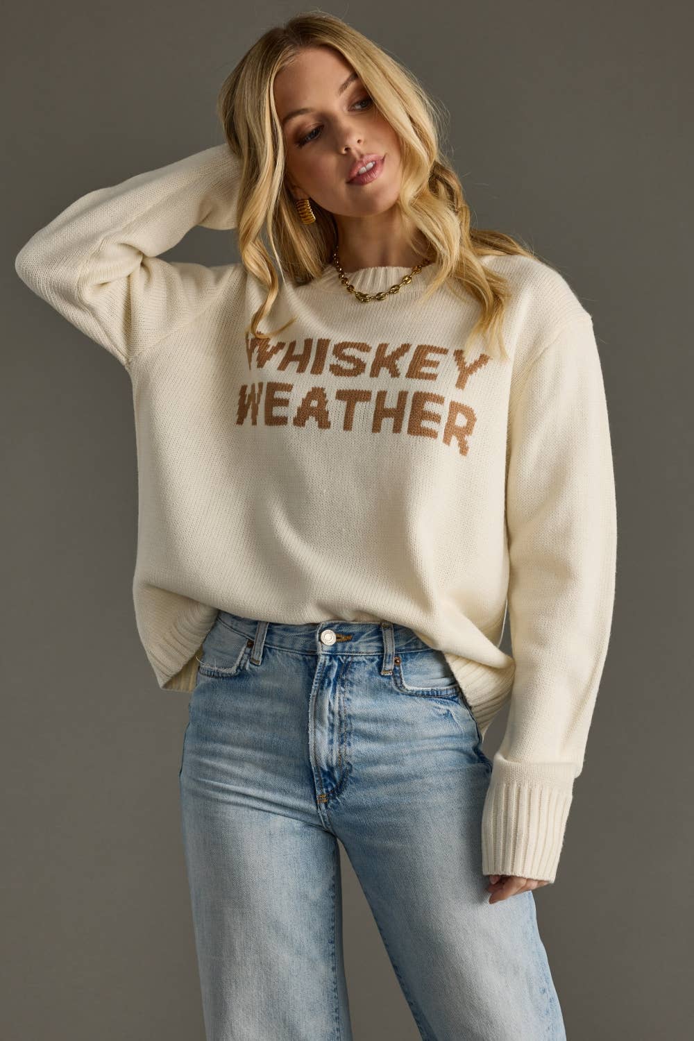 PREORDER : Ivory Whiskey Weather Sweater by Panache (ETA: Late December) - BFF Here