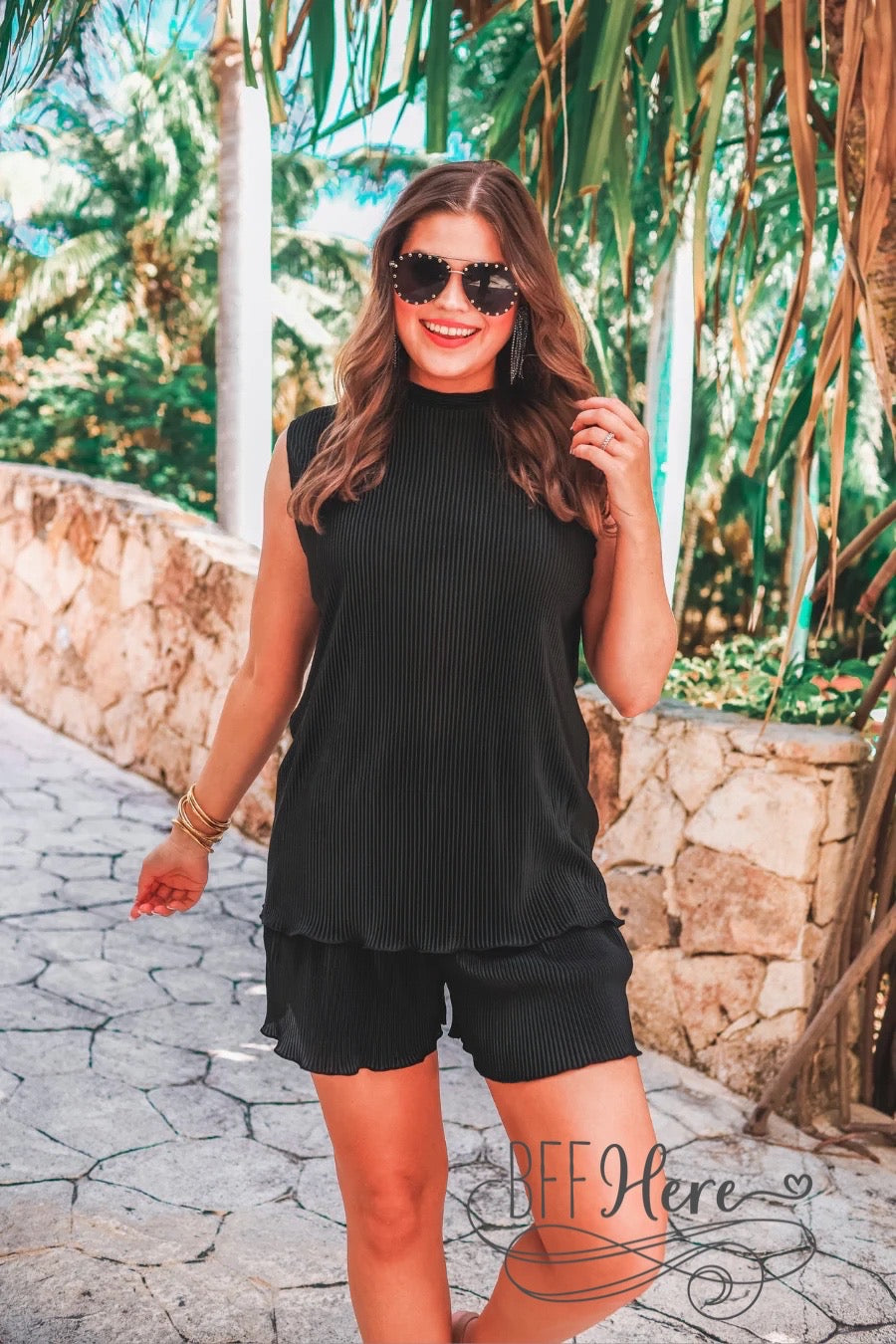 Hard To Resist Pleated Set by Jess Lea / Choice of Color - BFF Here