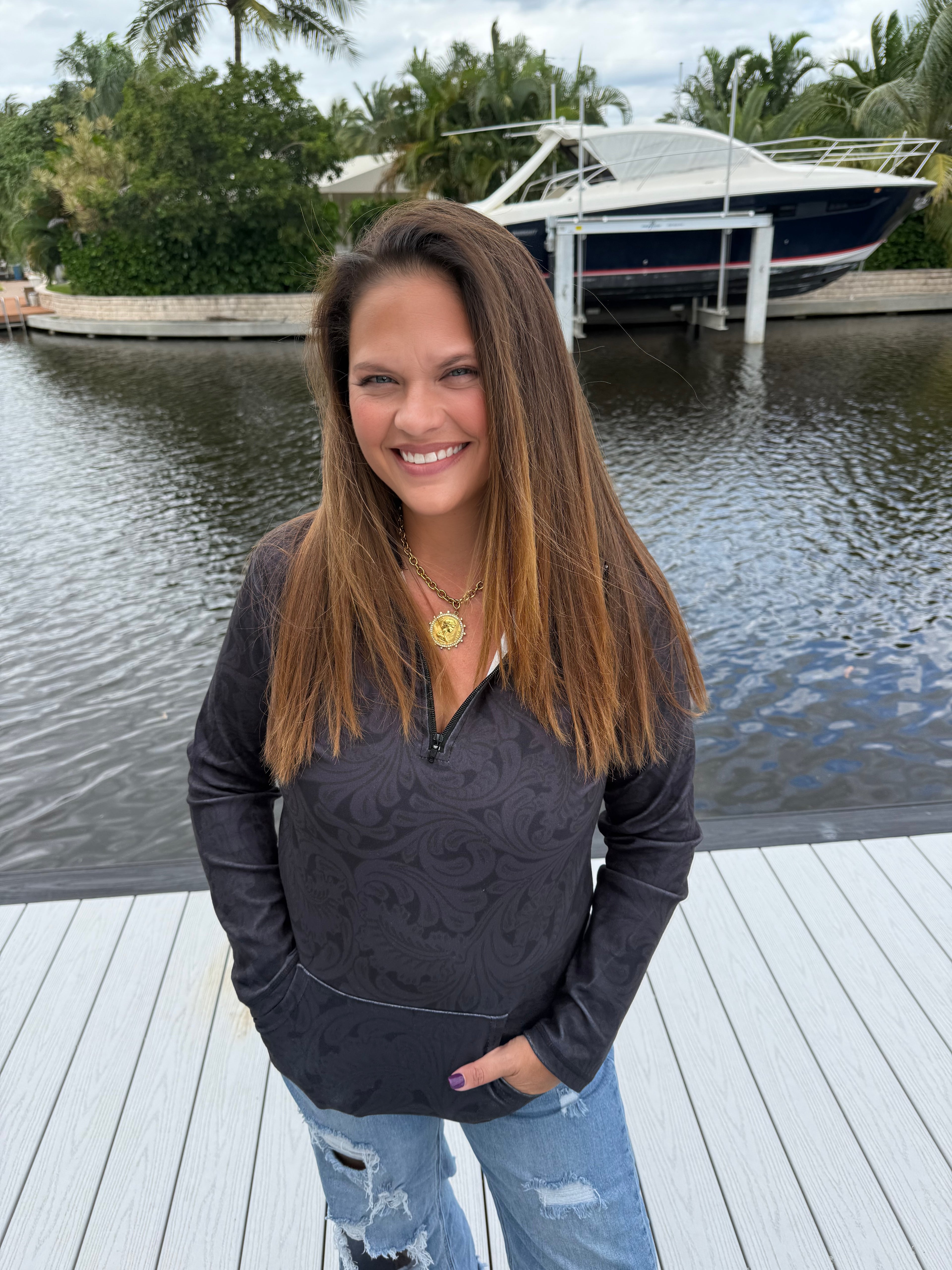 Tooled In Black Pullover by Sterling Kreek - BFF Here