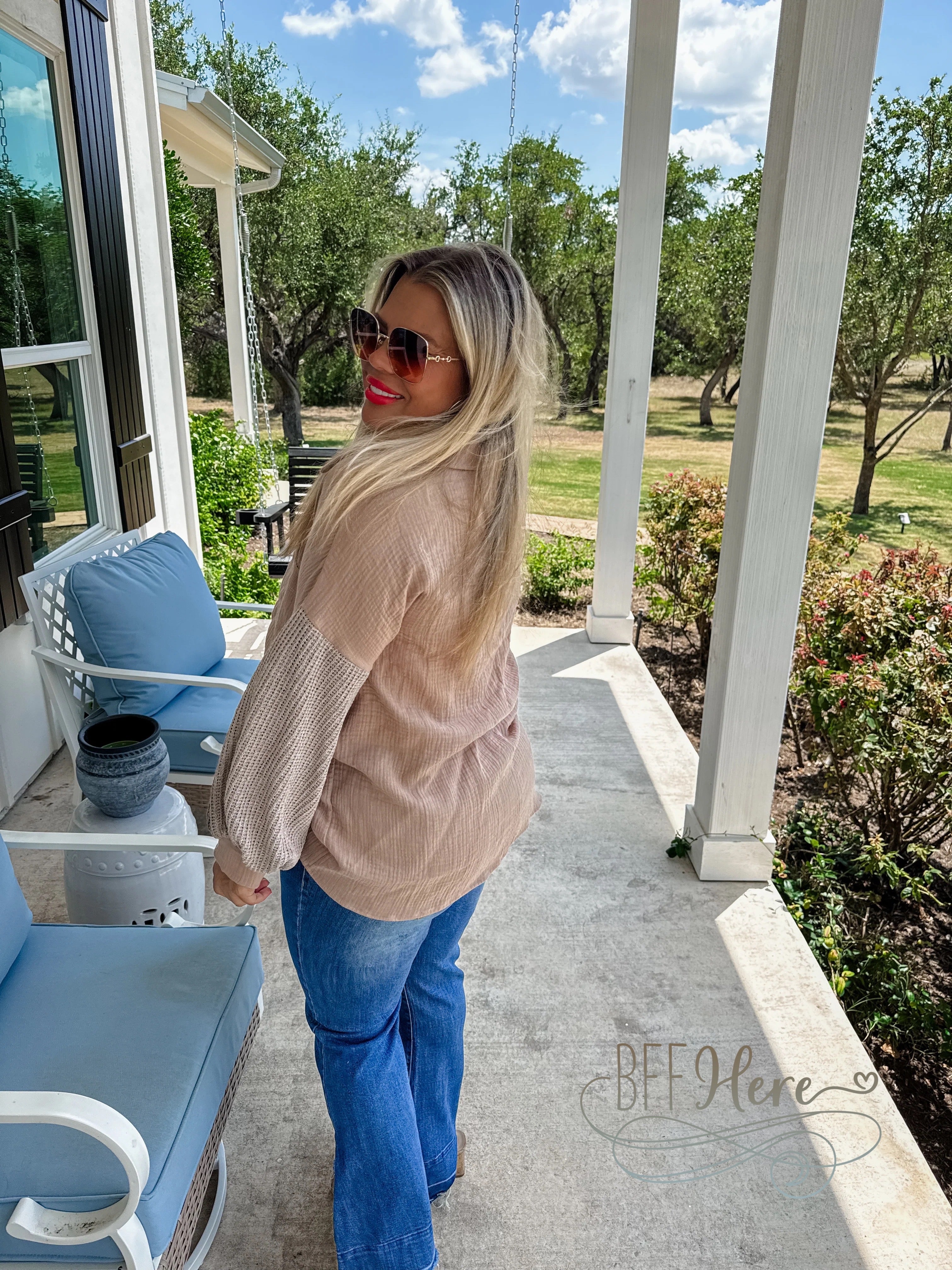 PREORDER: In The Moment Knit Sleeve Top by Blakeley (Ships Beginning of October) - BFF Here