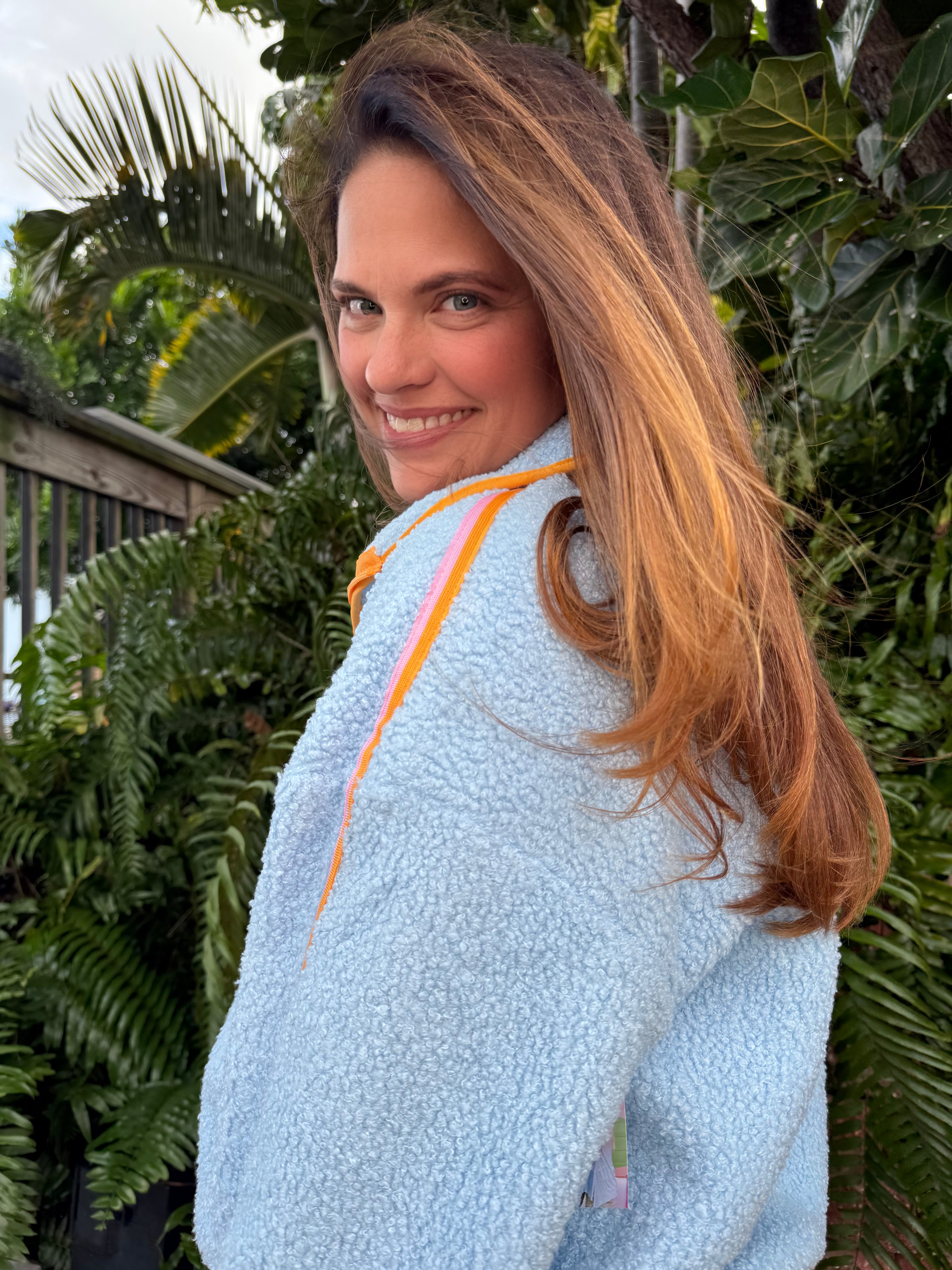 Around the Clock Teddy Quarter Zip Pullover by Jadelynn Brooke / Seaside Blue - BFF Here