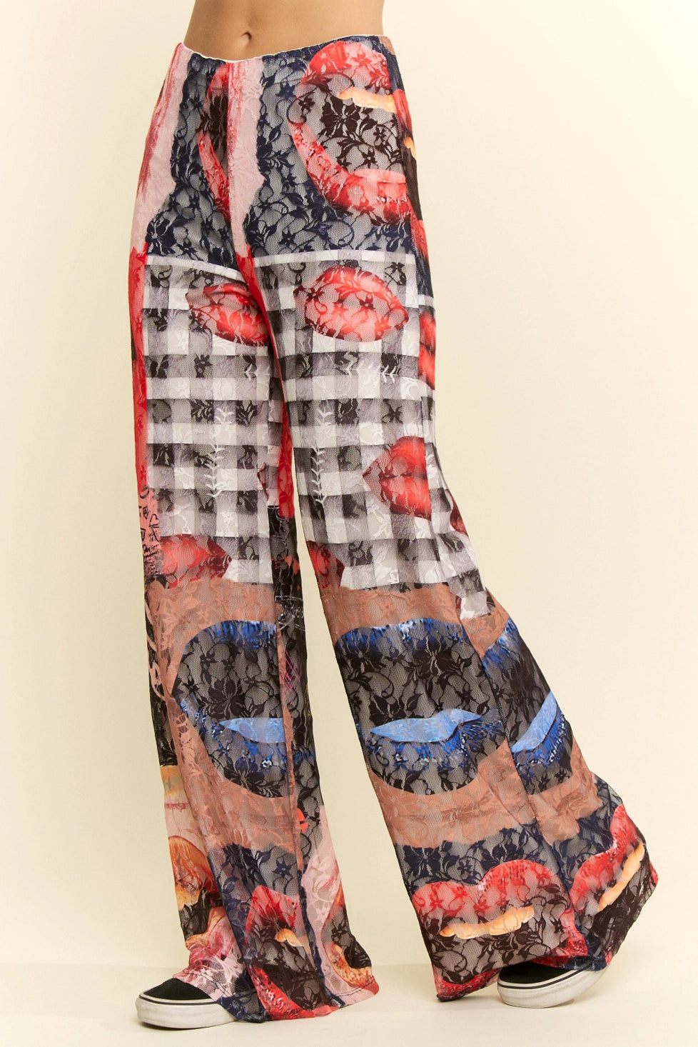 PREORDER: Lace Mix Lips Print Pants (ARRAY) by Jade by Jane (ETA: June) - BFF Here