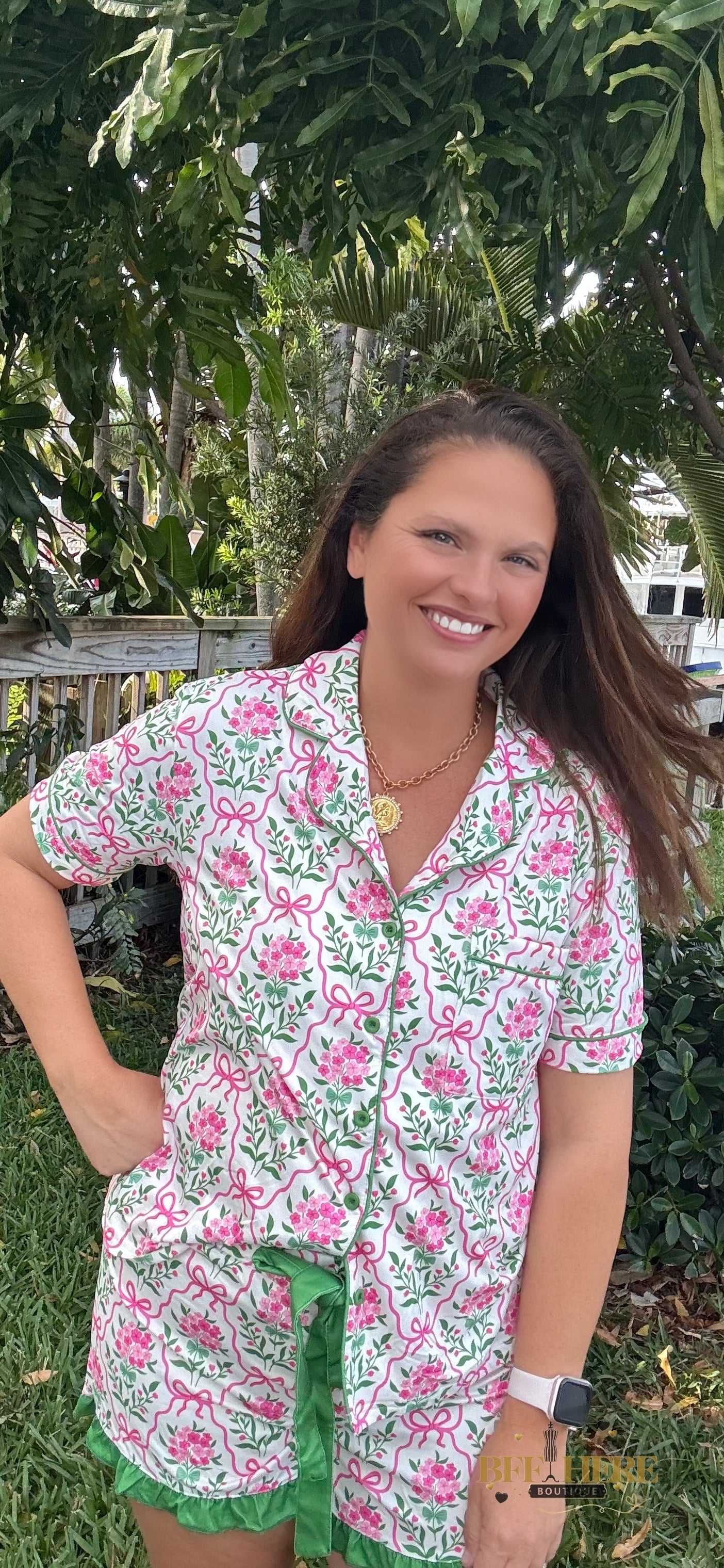 Botanical Garden Ruffle Pajama Set by Jess Lea - BFF Here