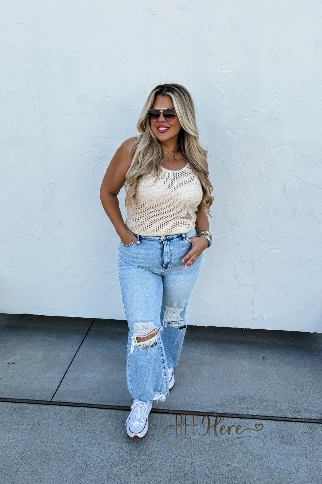 Hailey Distressed Crop Jeans by Blakeley - BFF Here