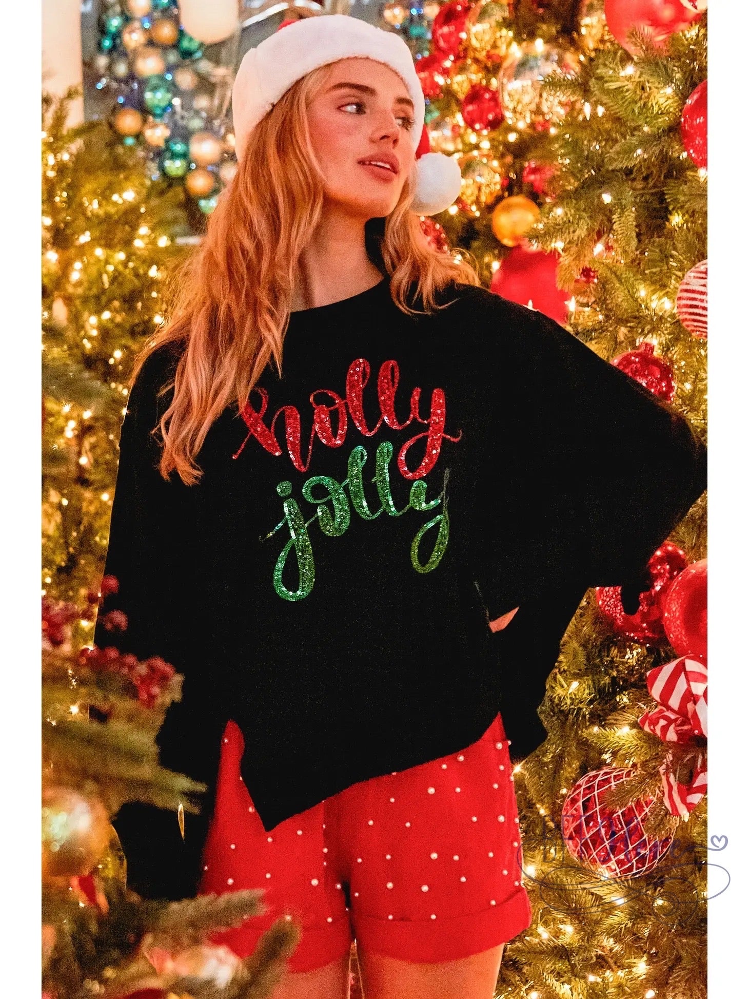 Holly Jolly Vibes: French Terry Holiday Sweatshirt / Choice of Color - BFF Here