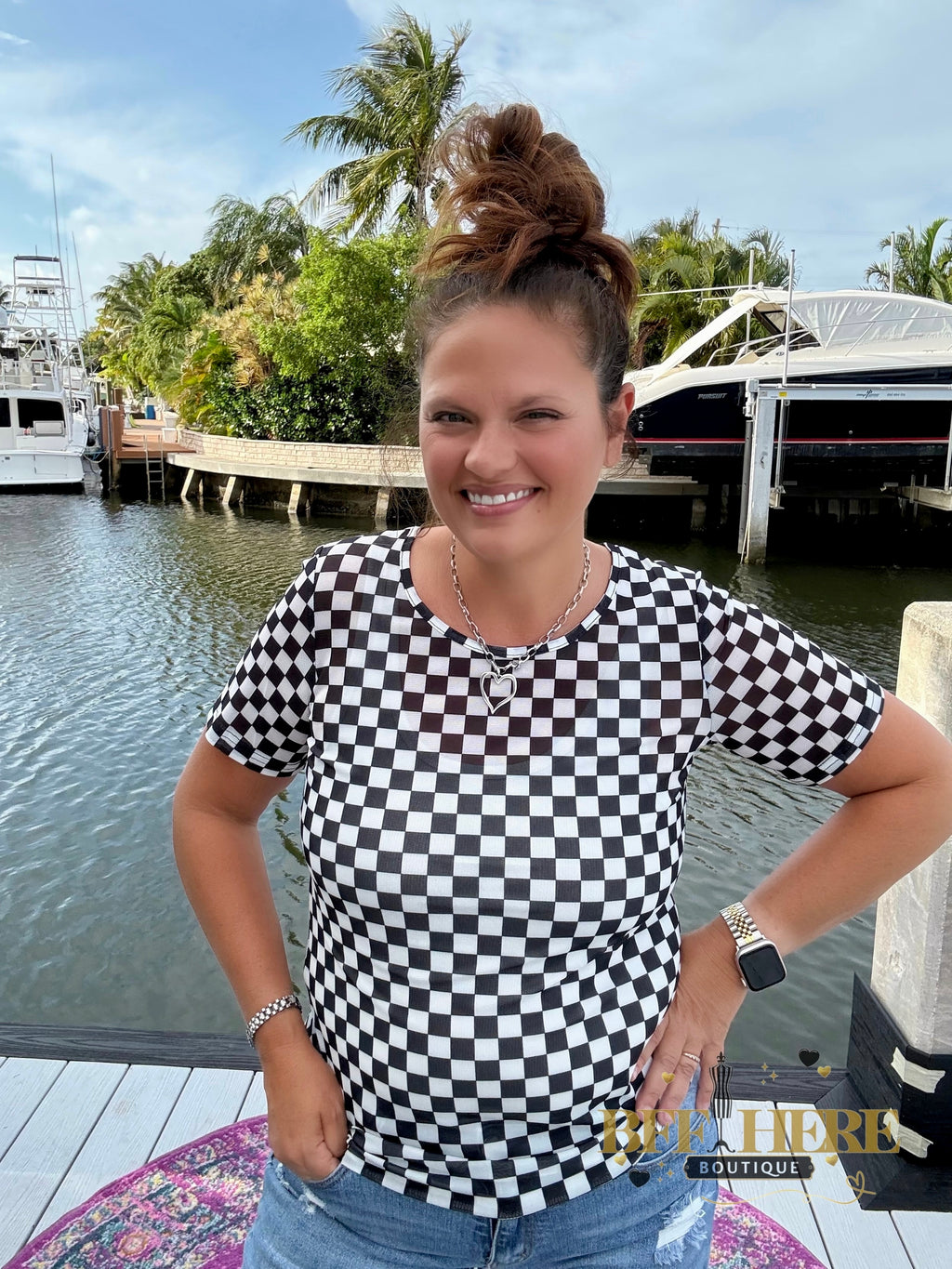 If You Ain’t First, You’re Last Mesh Top by Sterling Kreek - BFF Here