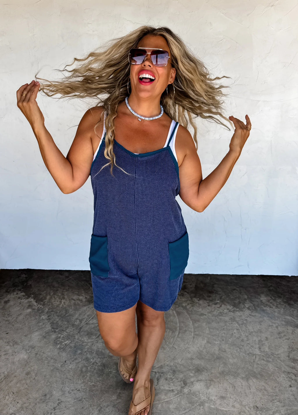 Kinsey Ribbed Romper by Blakeley - BFF Here