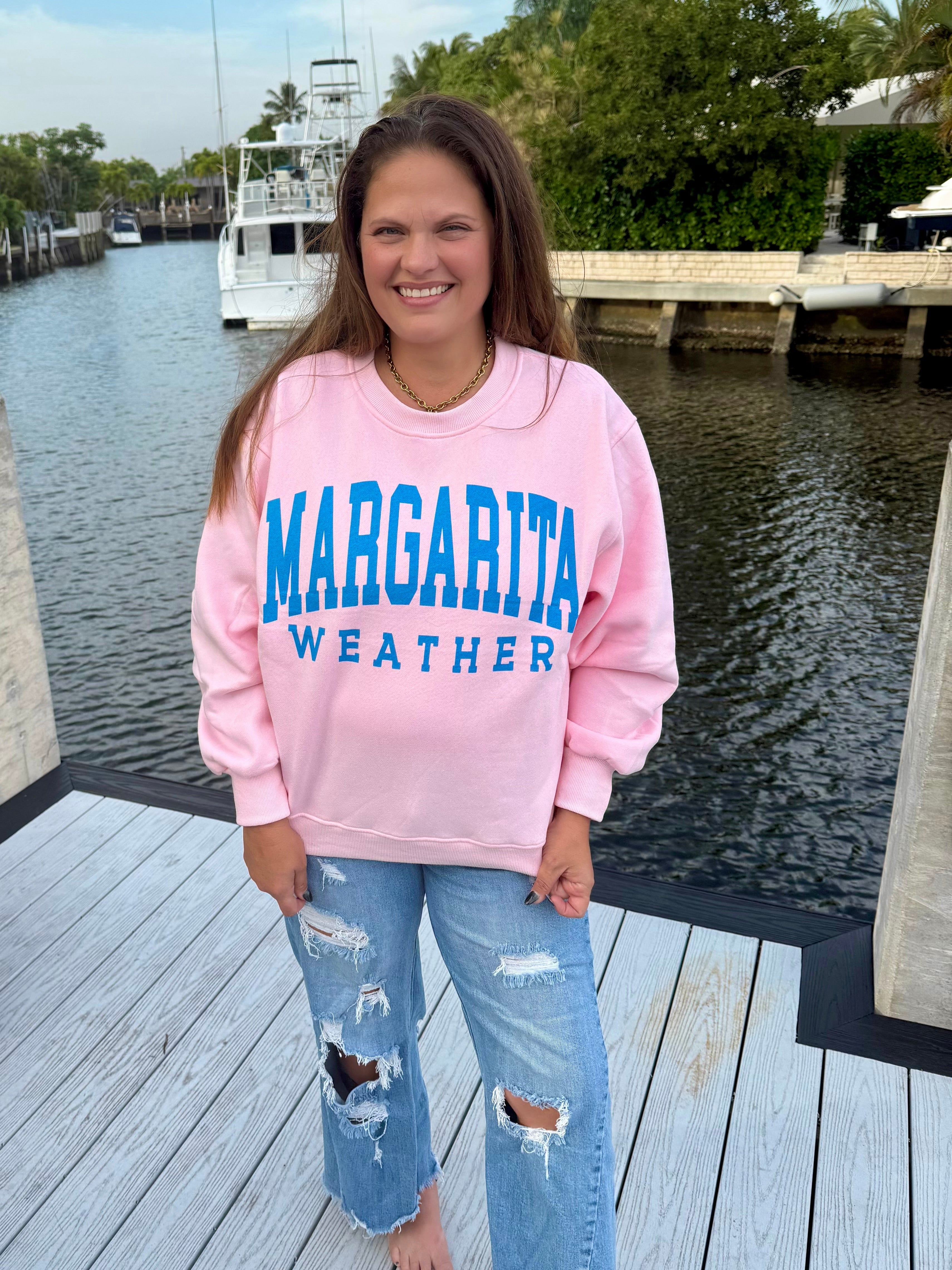 Lt. Pink Margarita Weather Sweatshirt by Panache - BFF Here