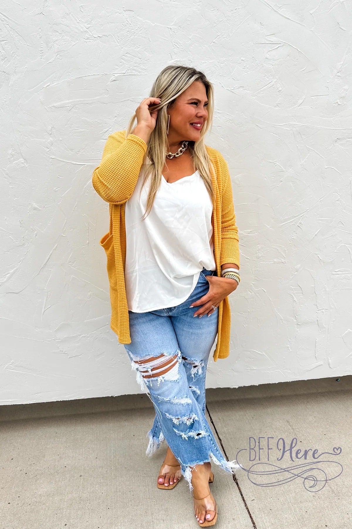 PREORDER— Lola Cardigan / Dijon Mustard (Ships Middle of November ) - BFF Here