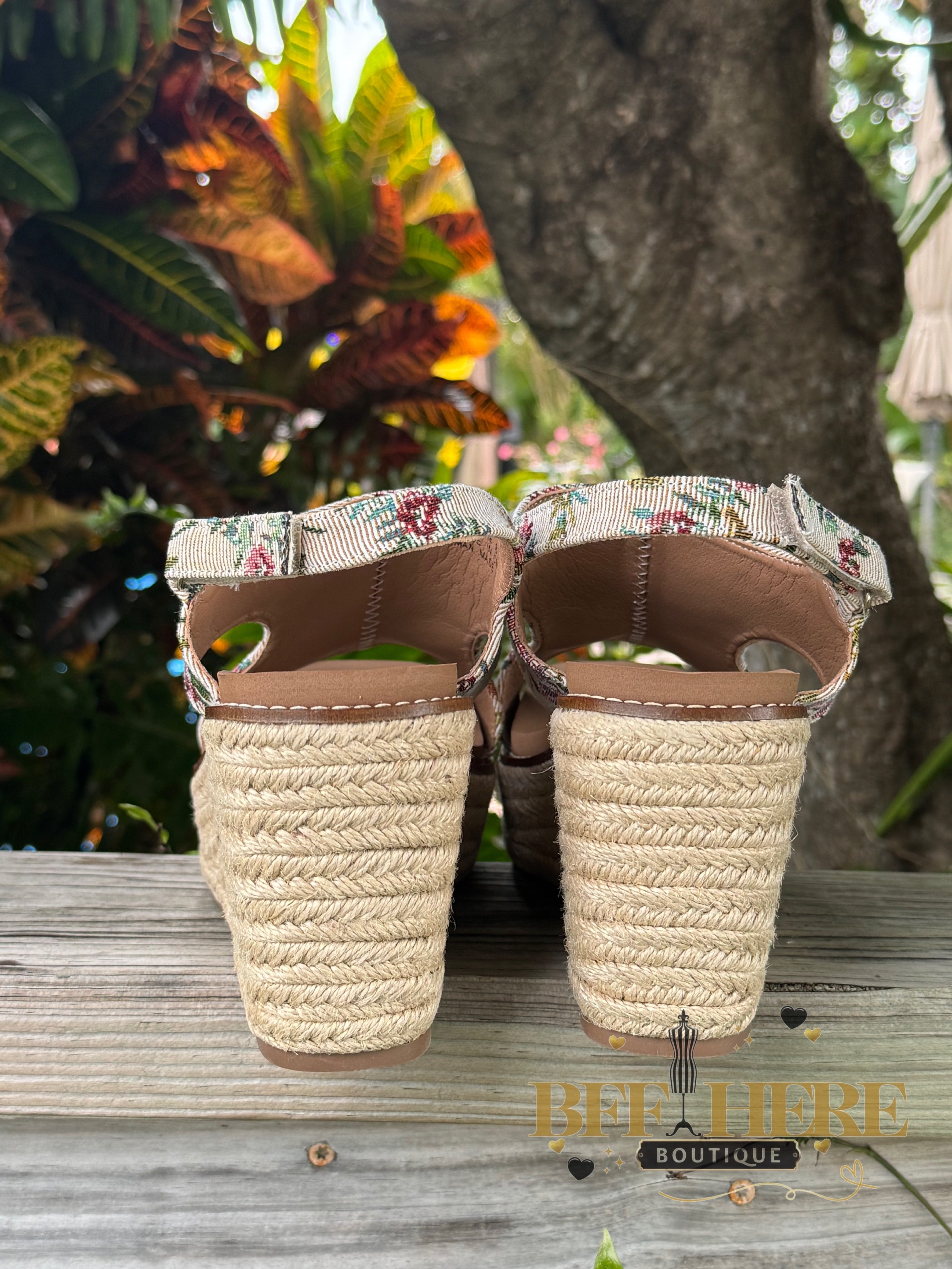 Freddie - Sand Brocade Floral by Corkys - BFF Here