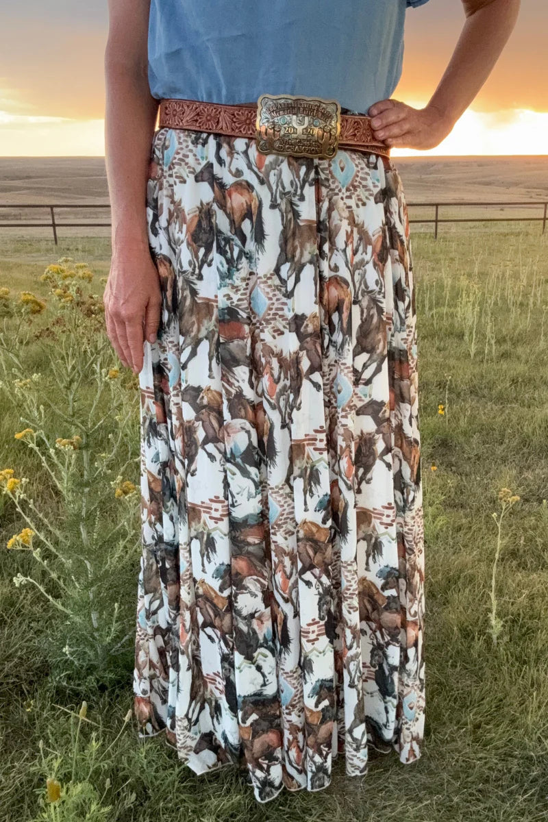 Open Range Maxi Skirt by Sterling Kreek