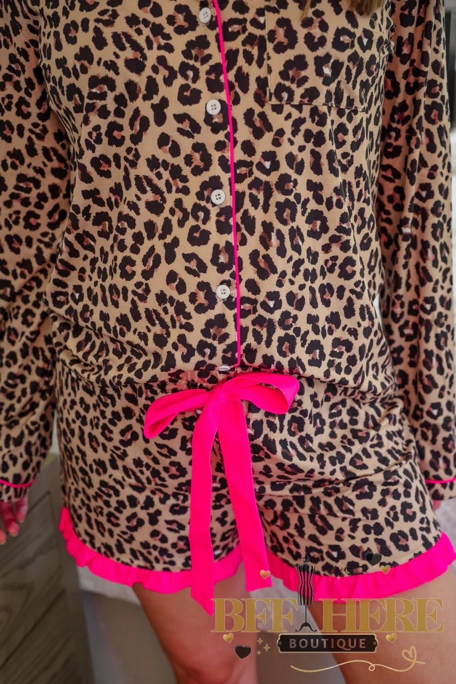 Prima Donna Leopard Ruffle Pajama Set by Jess Lea - BFF Here