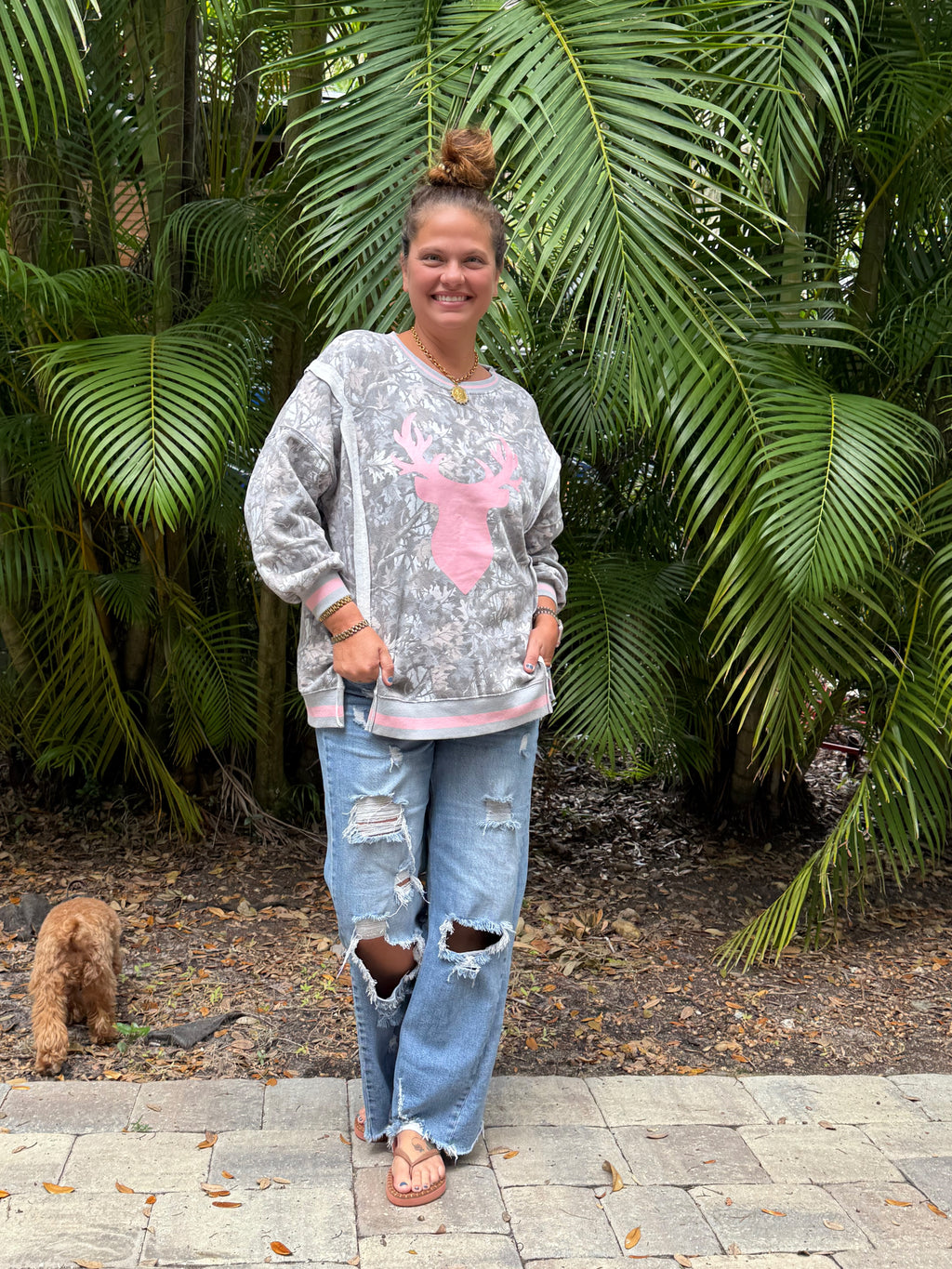 Camo Deer Sweatshirt by JadyK