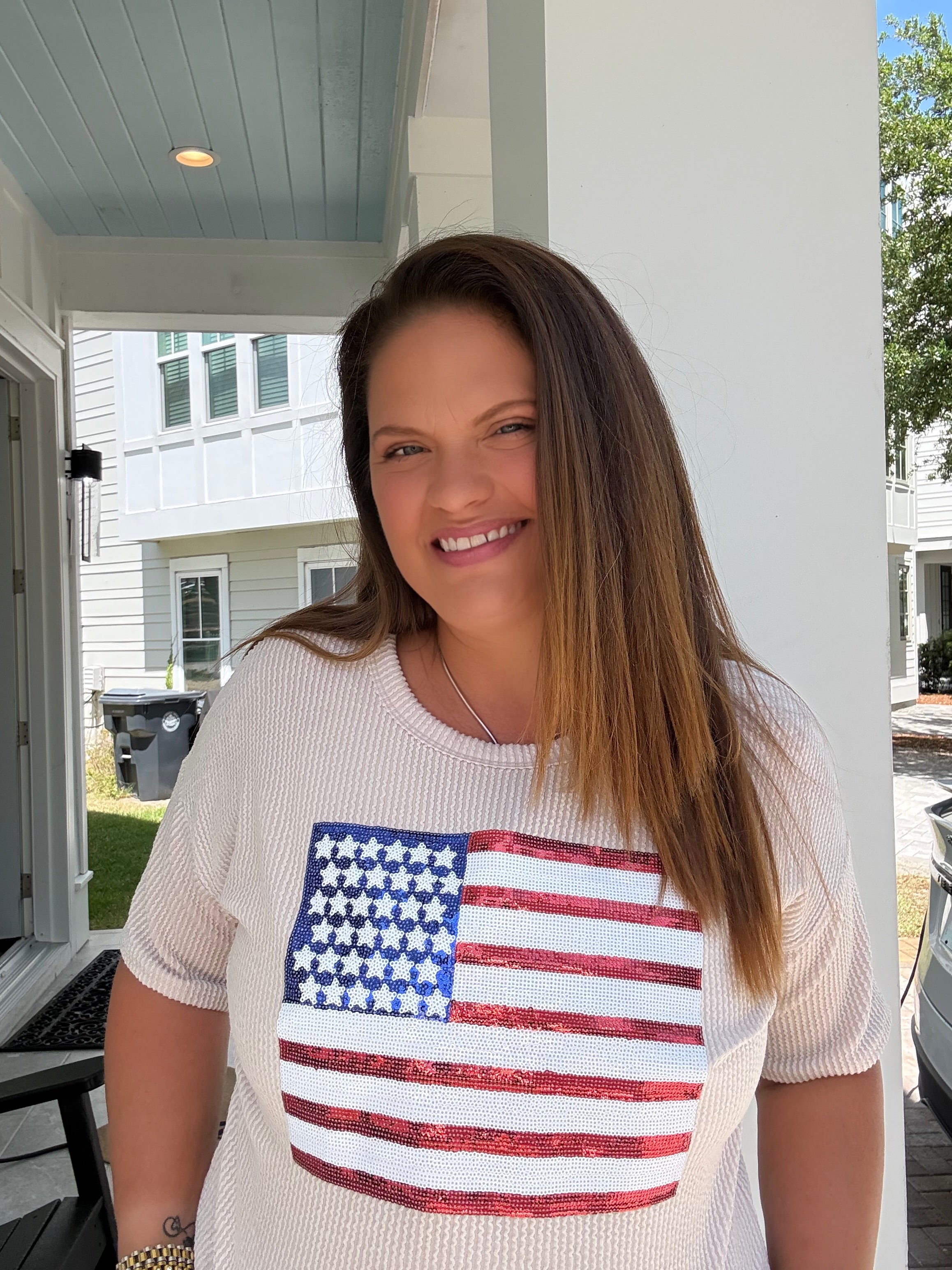 Oatmeal  Flag Top by HeimishUSA (ARRAY) — Ships 2-3 weeks - BFF Here