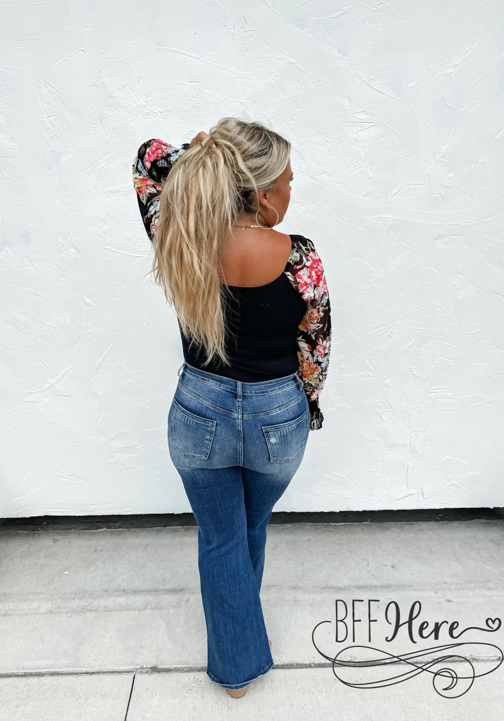 PREORDER: Petals & Poise: Floral Sleeve Bodysuit by Blakeley (Ships Middle of May) - BFF Here